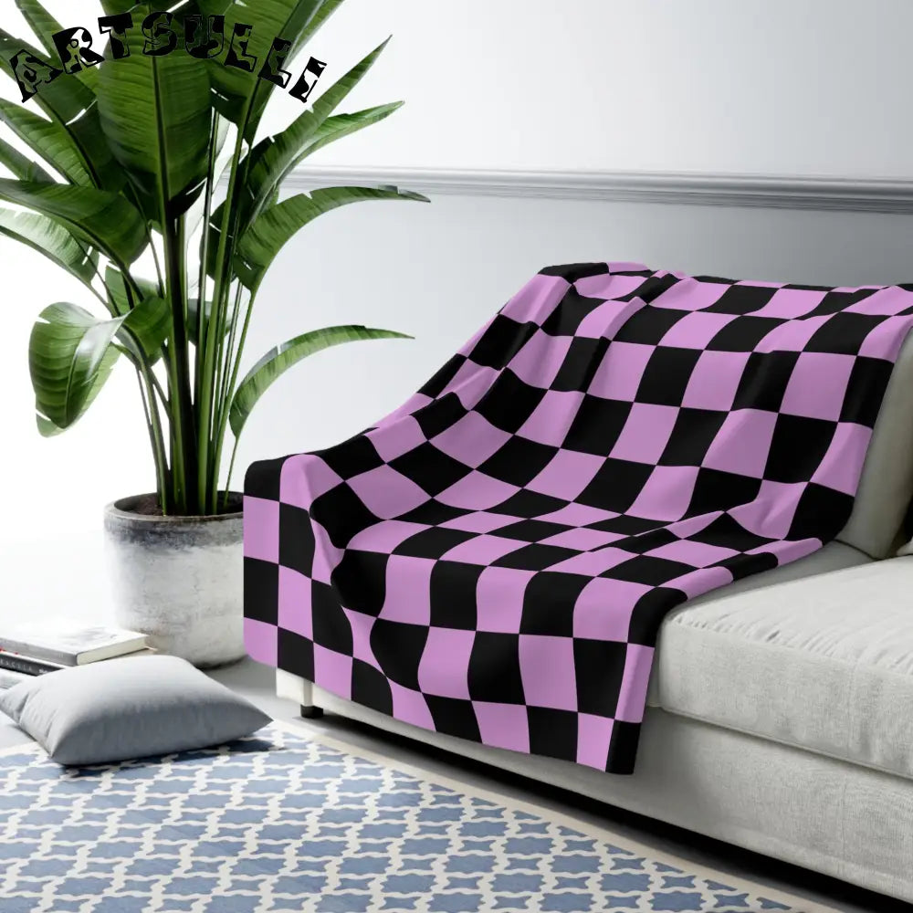 JAKKOUTTHEBXX Pixel Punk Vision Sherpa Fleece Blanket JAKKOUTTHEBXX