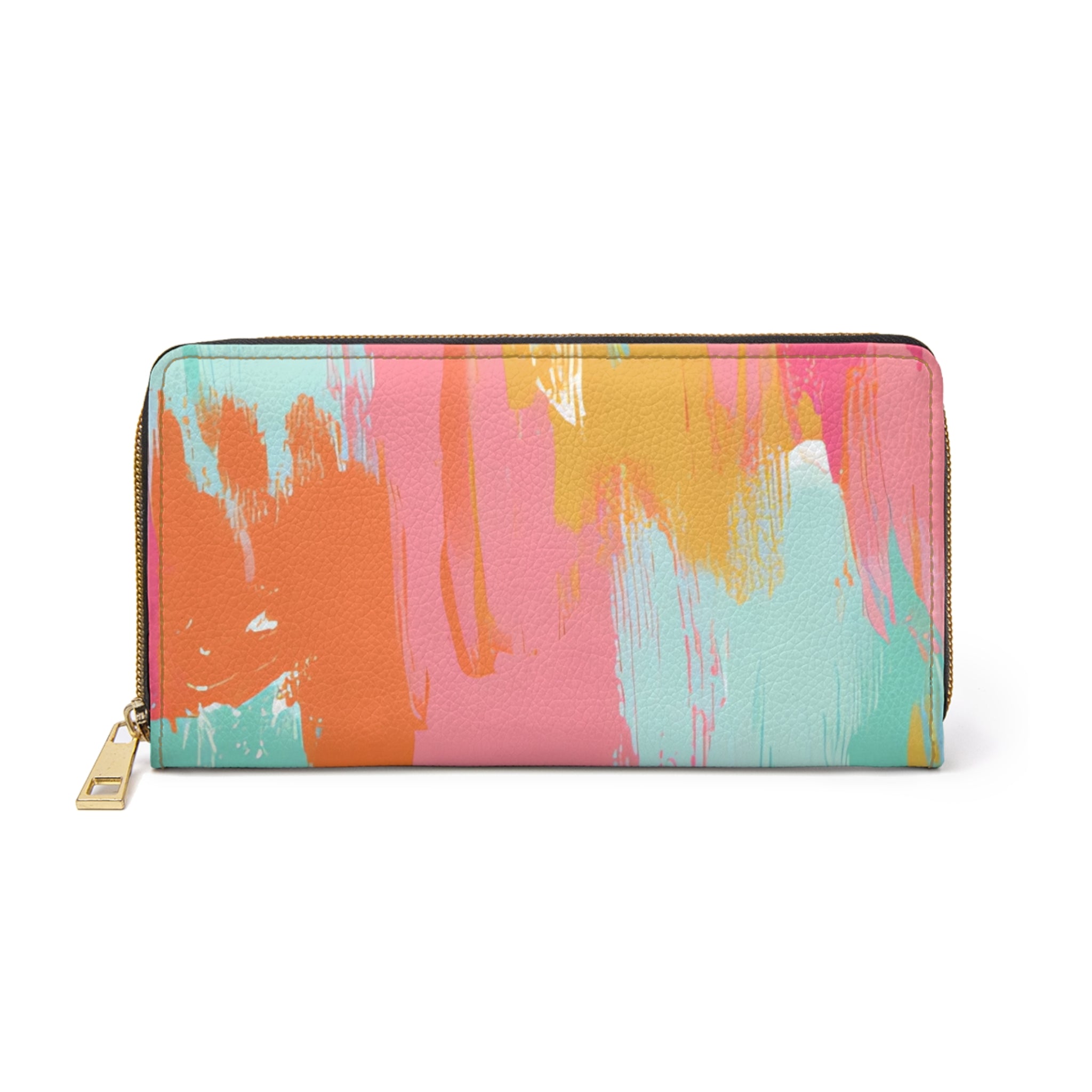 Preppy Pixel Bloom Zipper Wallet, Artsulli - Art is Long, Life is Short, Accessories, Size, One size, Color, White, , , 95133202420265332596