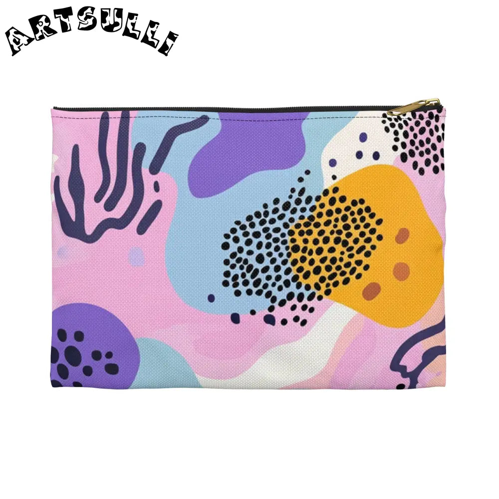 JAKKOUTTHEBXX Colorful Abstract Dots and Shapes II Accessory Pouch