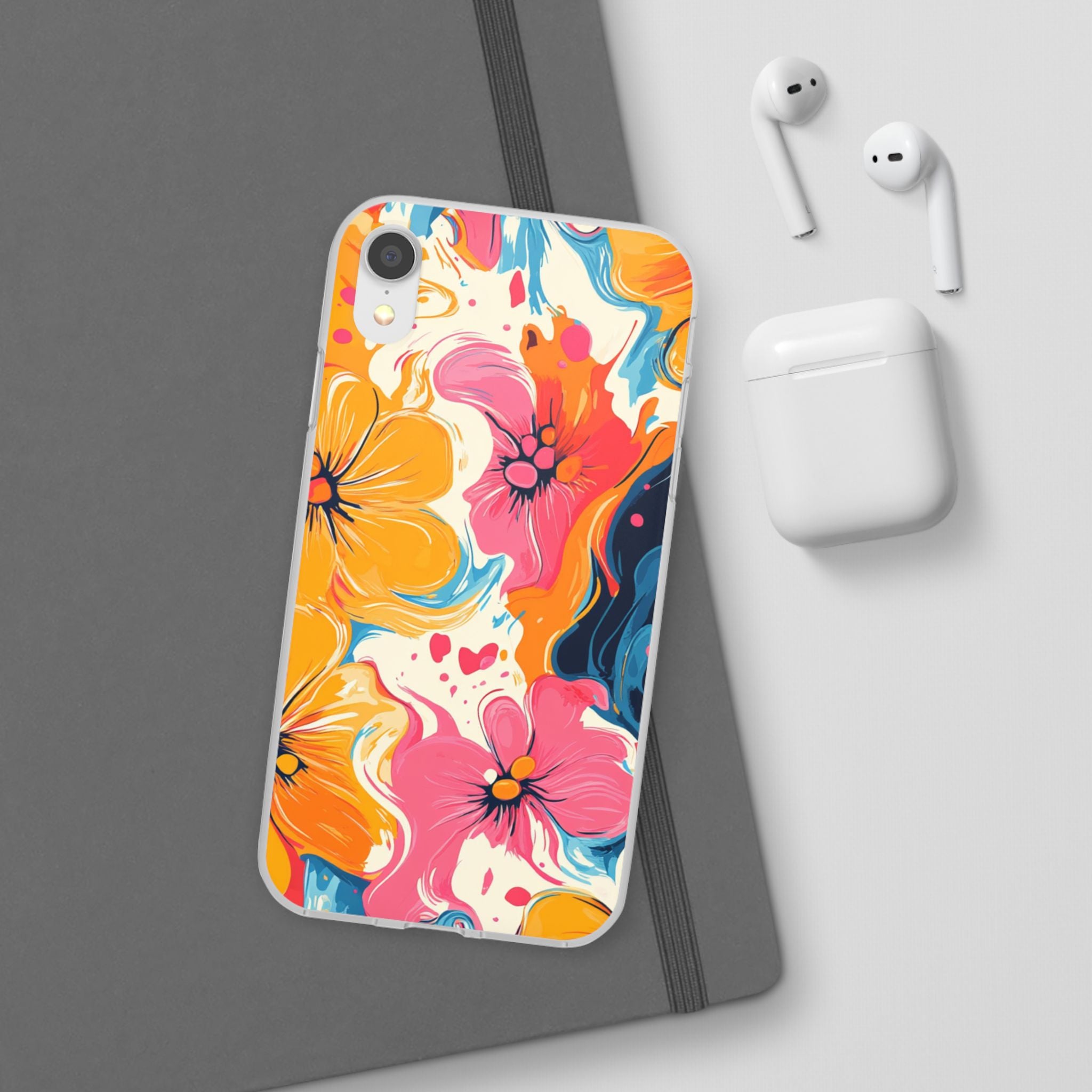 Vibrant Abstract Floral Flexi Case, Artsulli - Art is Long, Life is Short, Phone Case, , , , , , , 