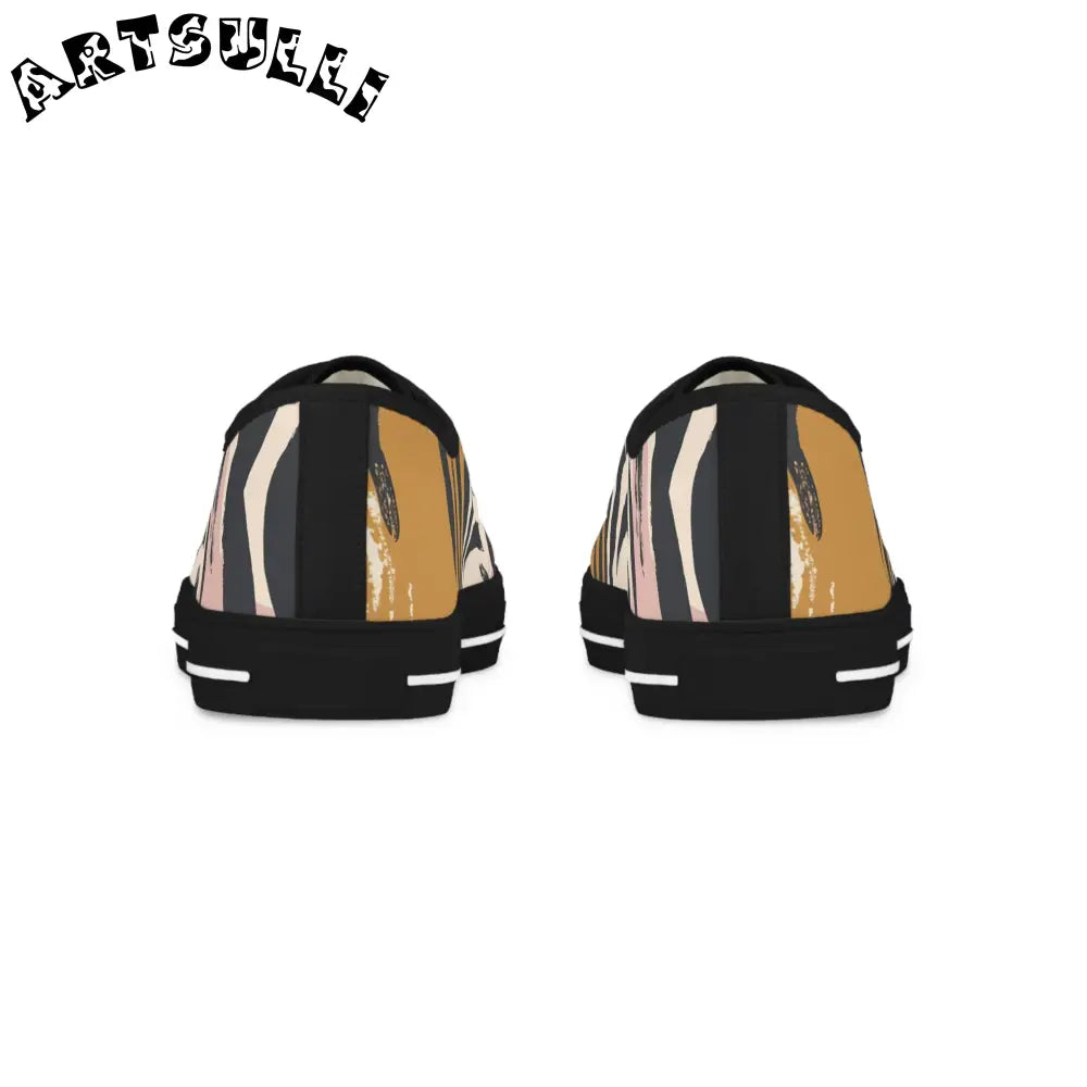 JAKKOUTTHEBXX White Canvas Sneakers with Abstract Zebra Illustration