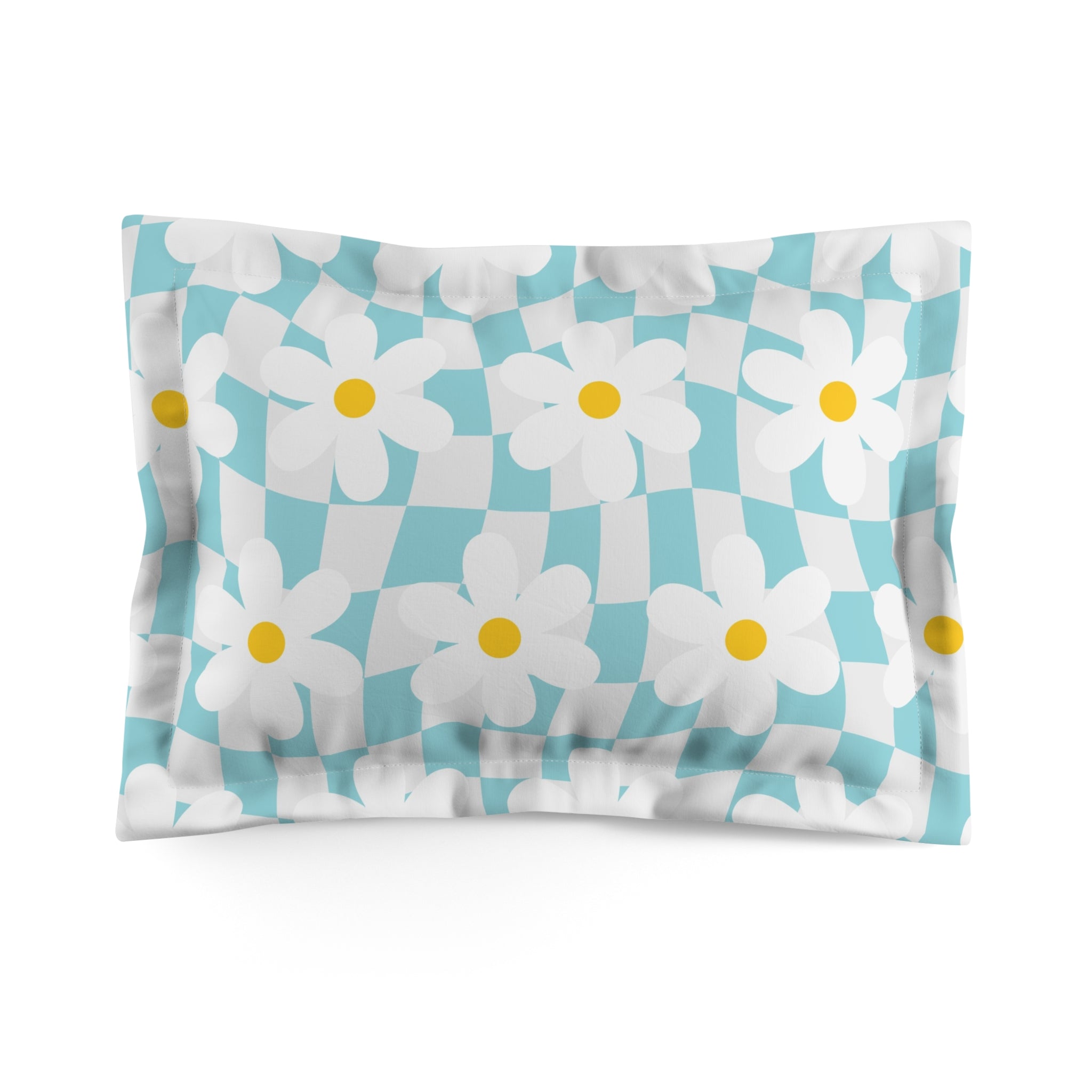 Trippy Check Garden Microfiber Pillow Sham, Artsulli - Art is Long, Life is Short, Home Decor, Size, Standard, , , , , 57507992283878367612