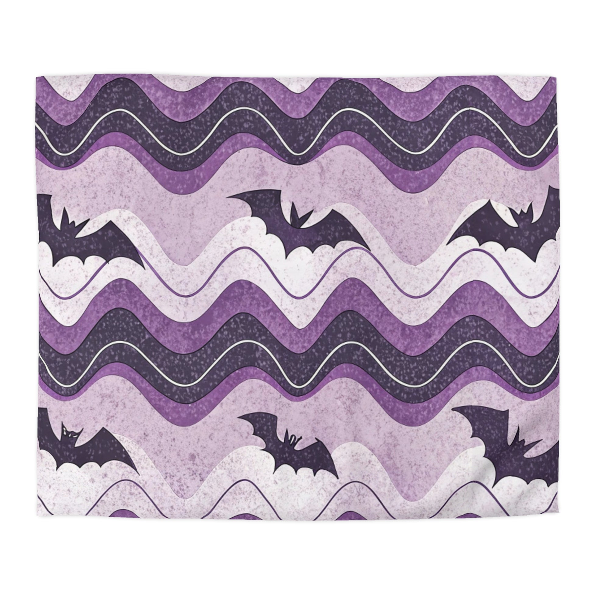 Bat Wave Microfiber Duvet Cover, Artsulli - Art is Long, Life is Short, Home Decor, Size, King, Color, White, , , 30610593789926