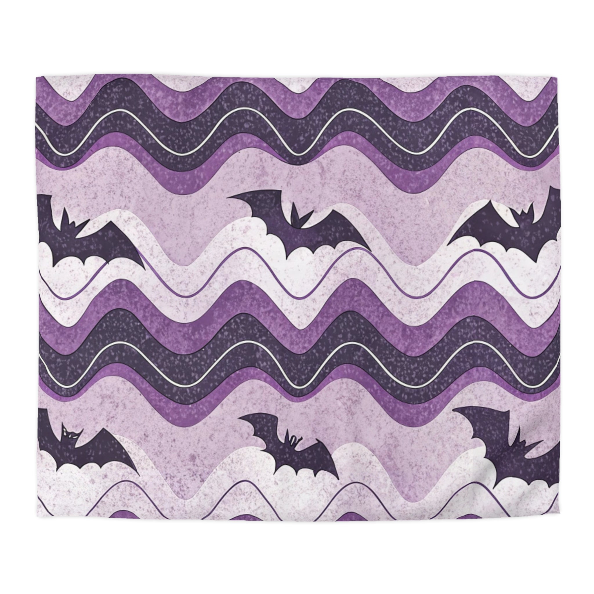 Bat Wave Microfiber Duvet Cover, Artsulli - Art is Long, Life is Short, Home Decor, Size, King, Color, White, , , 30610593789926