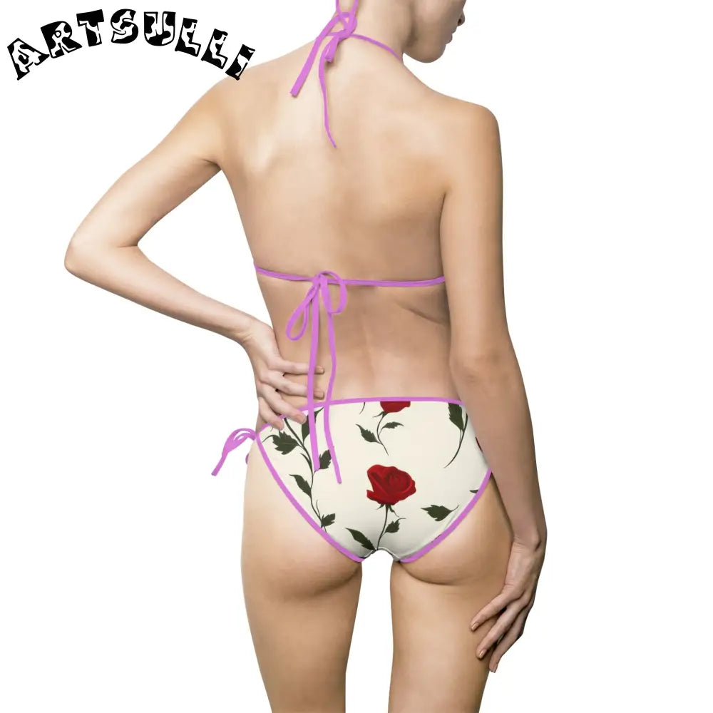 JAKKOUTTHEBXX Red Roses Women’s Bikini Swimsuit (AOP) JAKKOUTTHEBXX