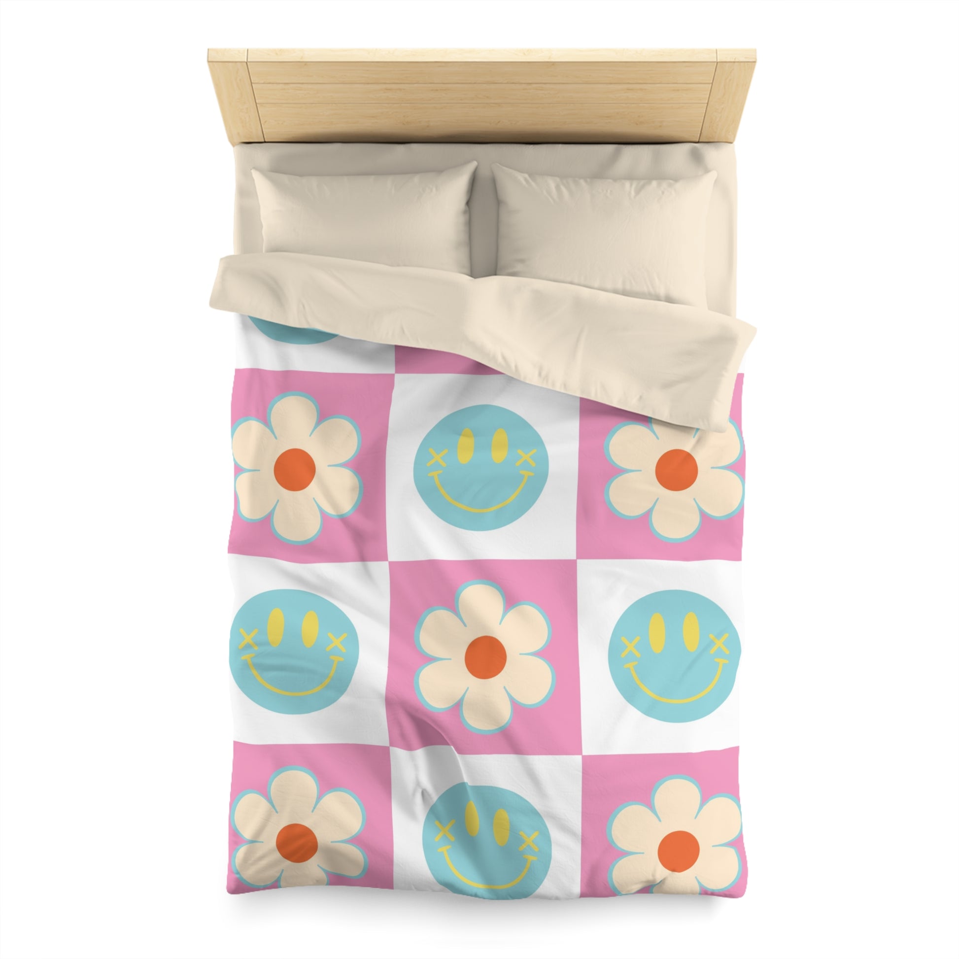 Madotsukis Grin Bloom Microfiber Duvet Cover, Artsulli - Art is Long, Life is Short, Home Decor, , , , , , , 