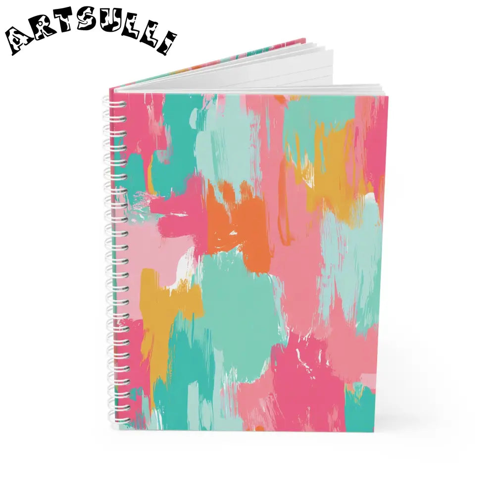 JAKKOUTTHEBXX Preppy Pixel Bloom Spiral Notebook JAKKOUTTHEBXX