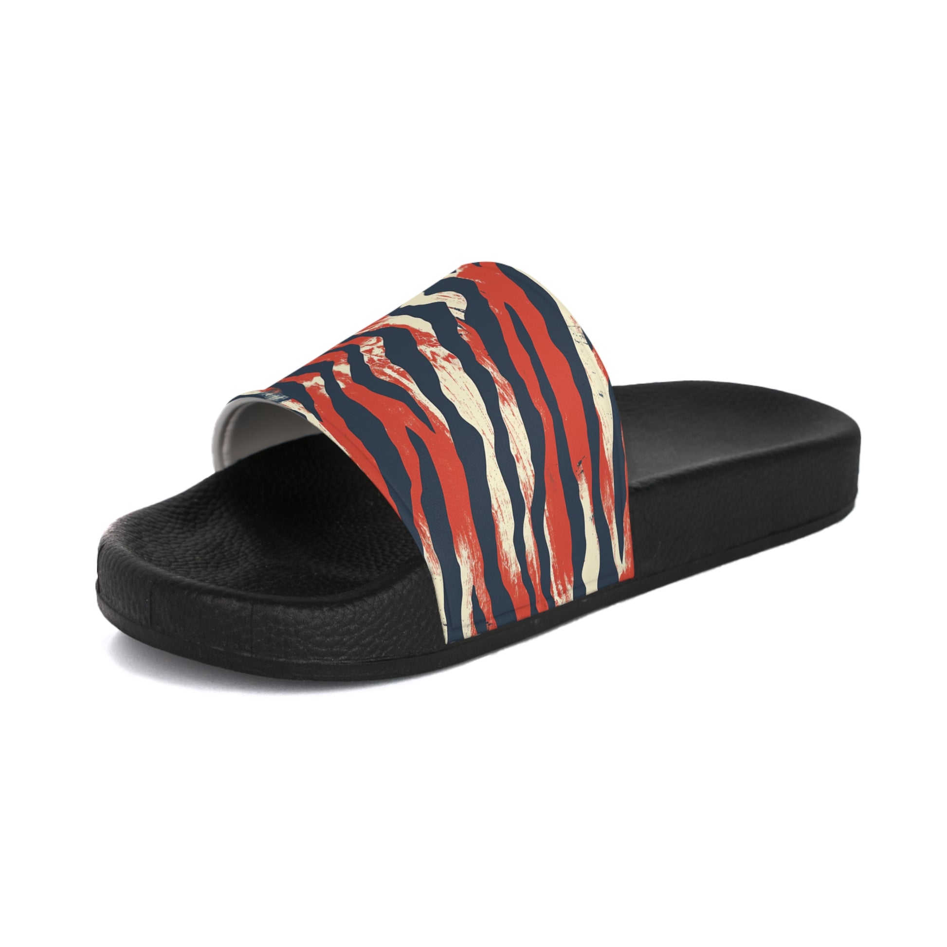 Capricious Tiger Wave Men's Slide Sandals, Artsulli - Art is Long, Life is Short, Shoes, , , , , , , 