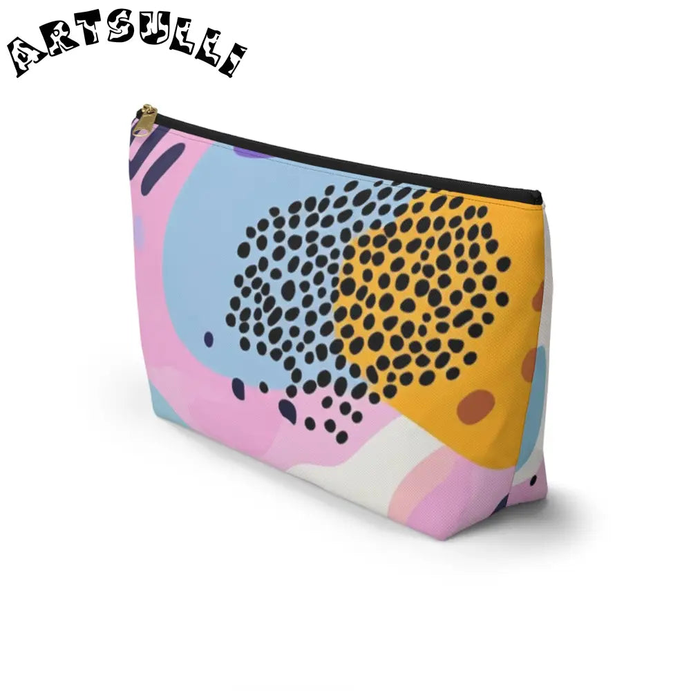 JAKKOUTTHEBXX Colorful Abstract Dots and Shapes Accessory Pouch w