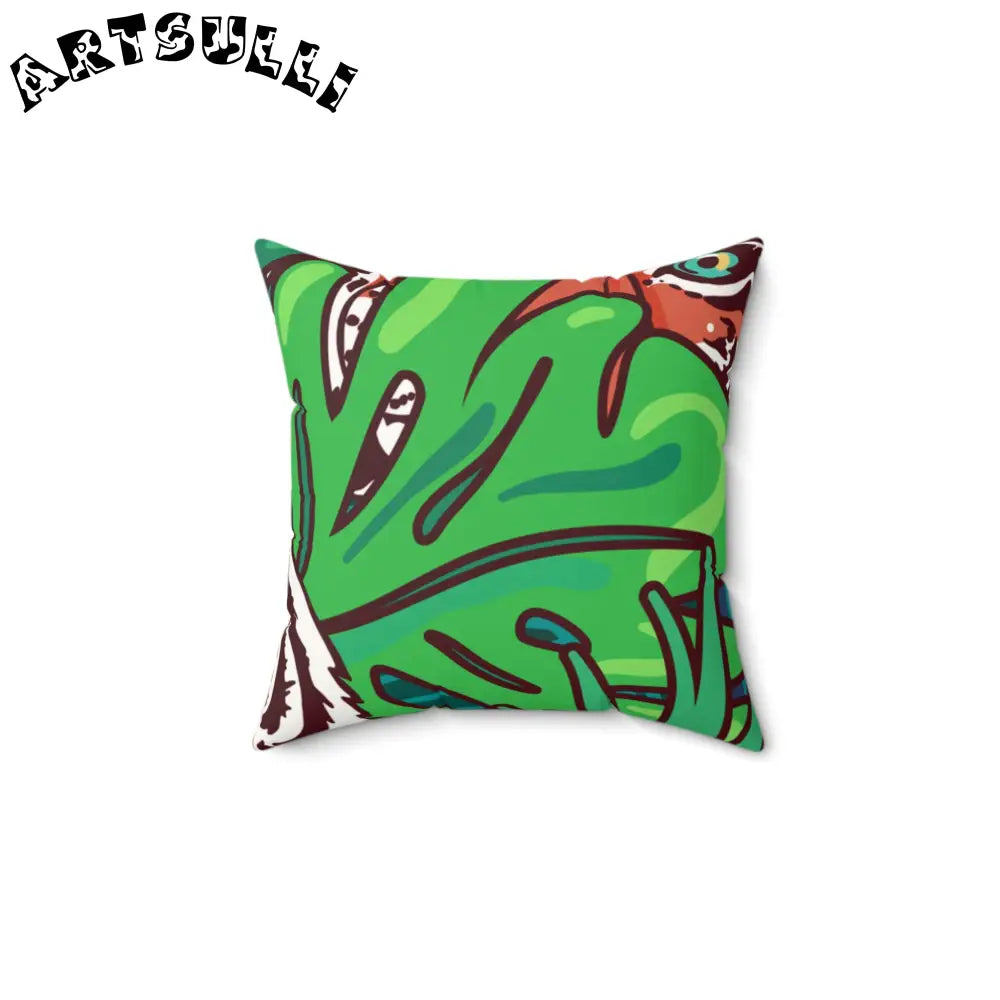 JAKKOUTTHEBXX Tropical Jungle Tigers Blue and Green Faux Suede