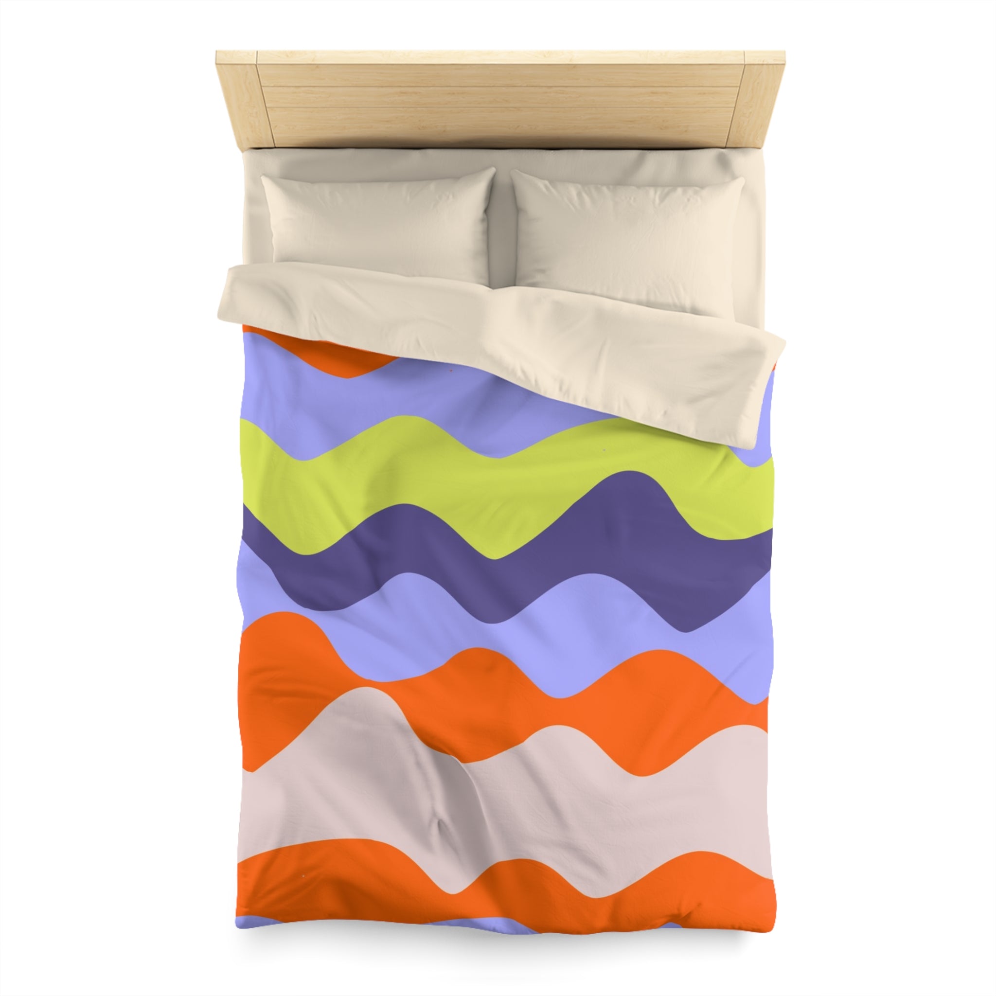 Waves Red and Blue Microfiber Duvet Cover, Artsulli - Art is Long, Life is Short, Home Decor, , , , , , , 