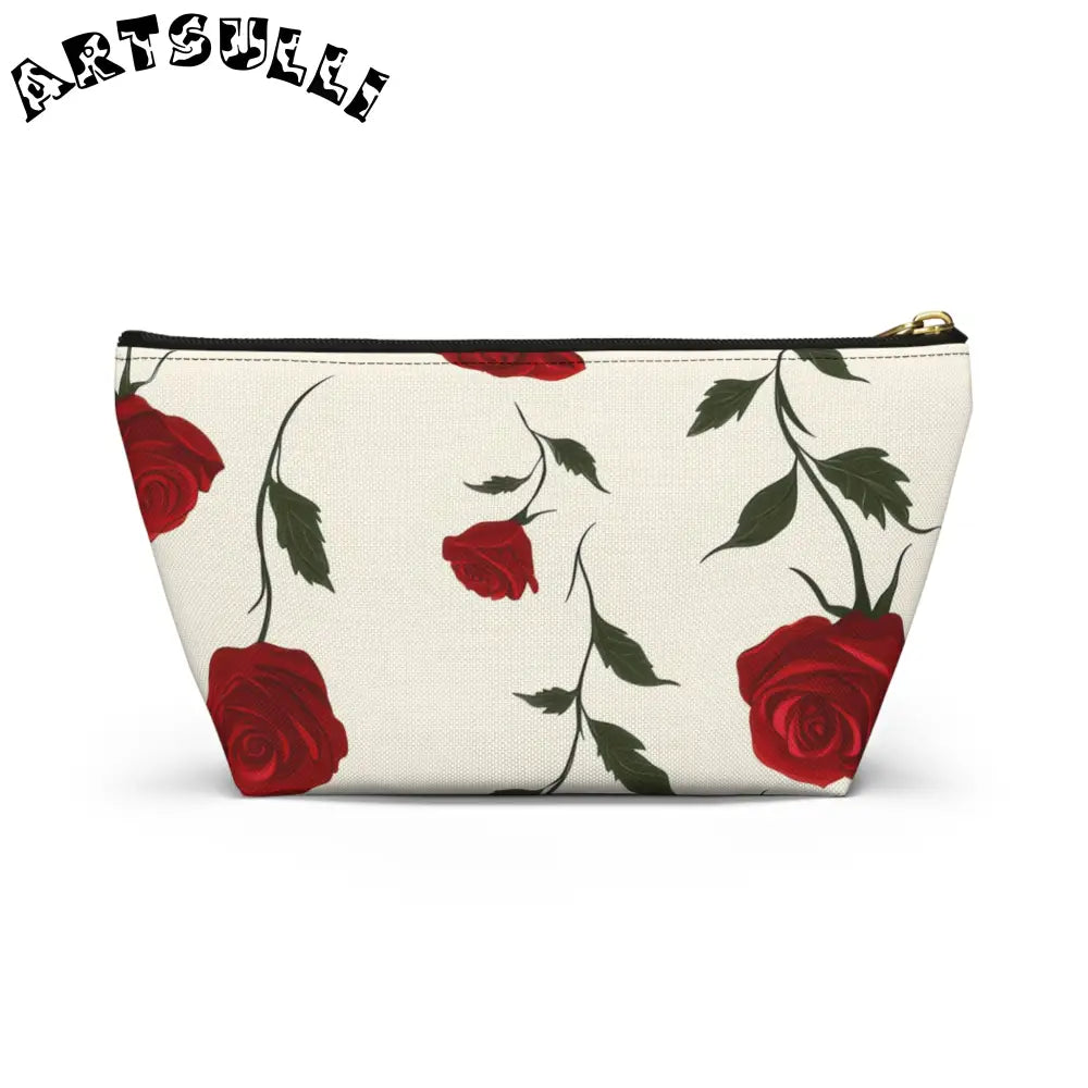 JAKKOUTTHEBXX Red Roses Accessory Pouch w T-bottom JAKKOUTTHEBXX