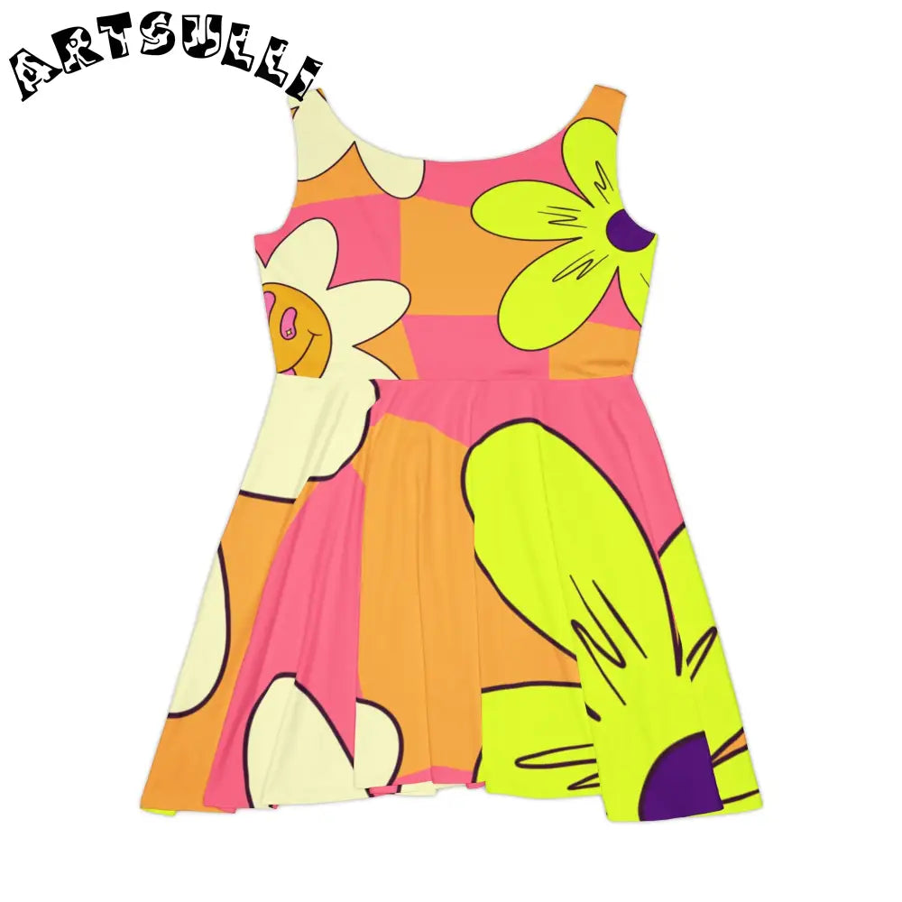 JAKKOUTTHEBXX Trippy Sour Face Rave Women’s Skater Dress (AOP)