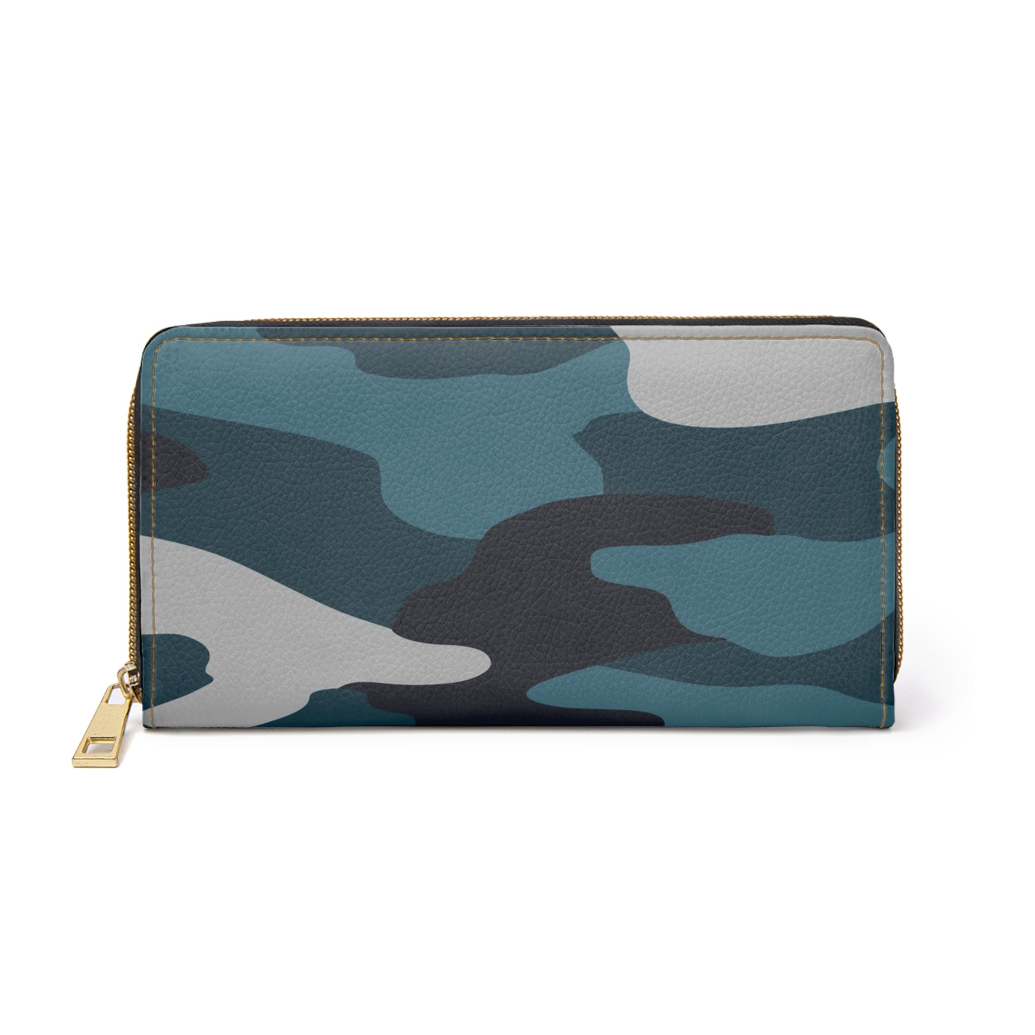 Blue Camouflage Zipper Wallet, Artsulli - Art is Long, Life is Short, Accessories, Size, One size, Color, White, , , 13127074451071