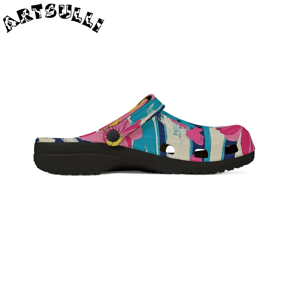 JAKKOUTTHEBXX Dayglo Floral Stripes Multi-Color EVA Foam Rubber
