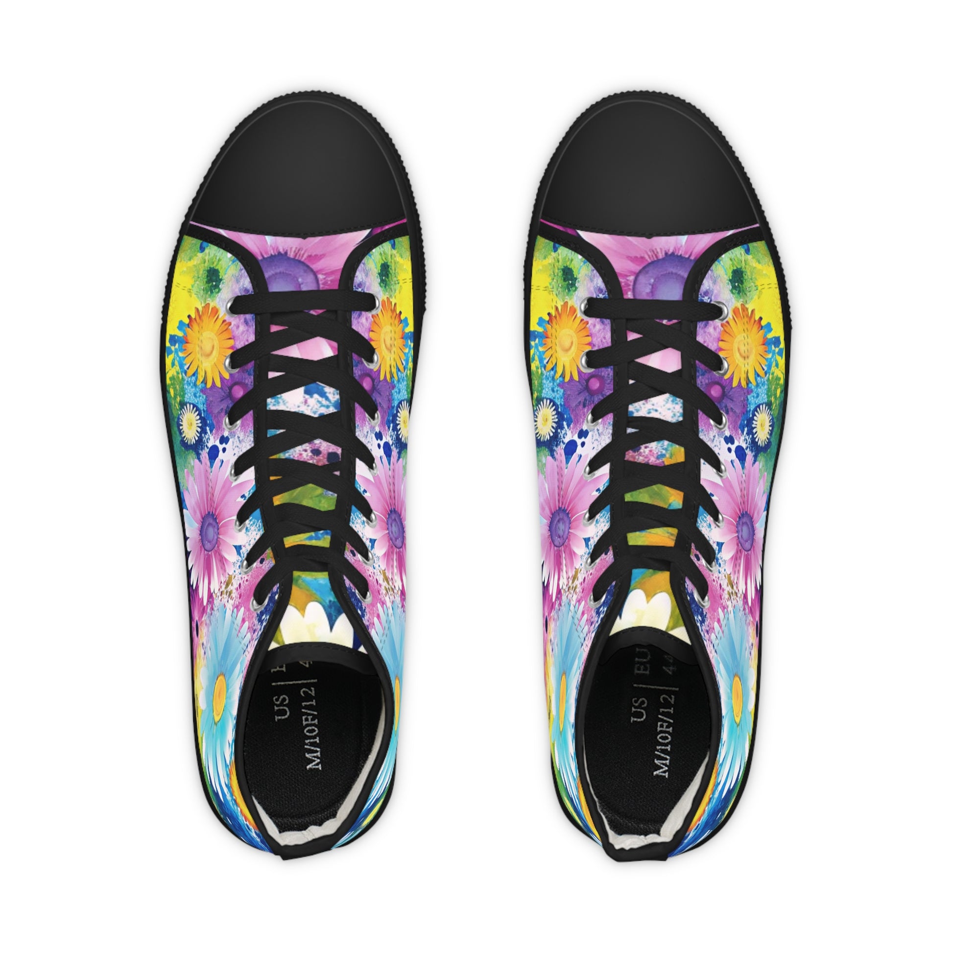 Magical Flower Explosion II Multi-Color Men's High Top Sneakers, Artsulli - Art is Long, Life is Short, Shoes, , , , , , , 