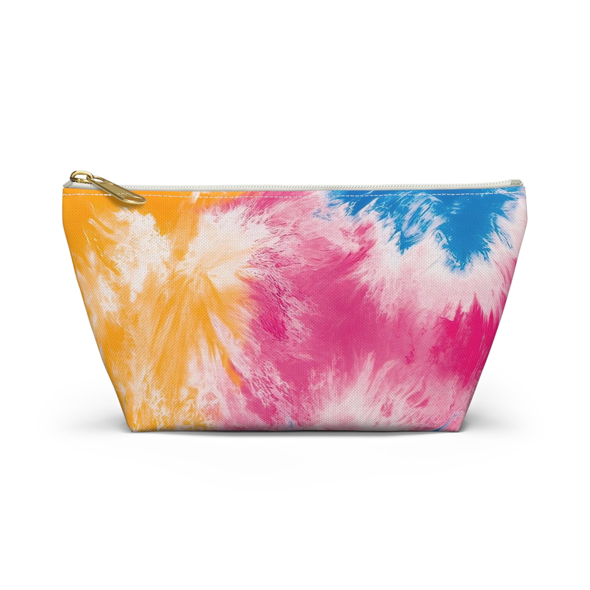 Tie Dye Splash II Accessory Pouch w T-bottom, Artsulli - Art is Long, Life is Short, Bags, Size, Small, Color, White zipper, , , 21113562912189896946