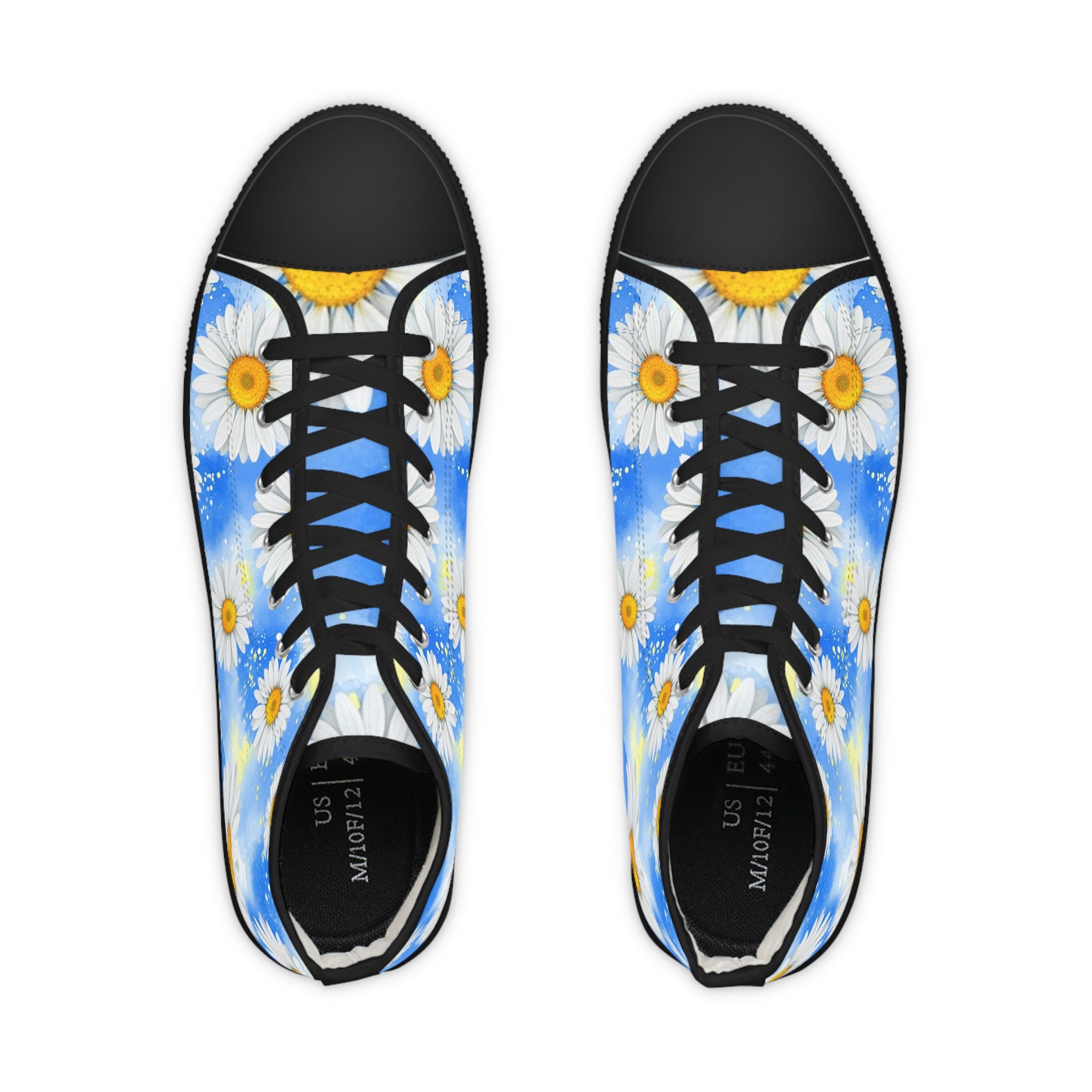 Daisies II Men's High Top Sneakers, Artsulli - Art is Long, Life is Short, Shoes, , , , , , , 