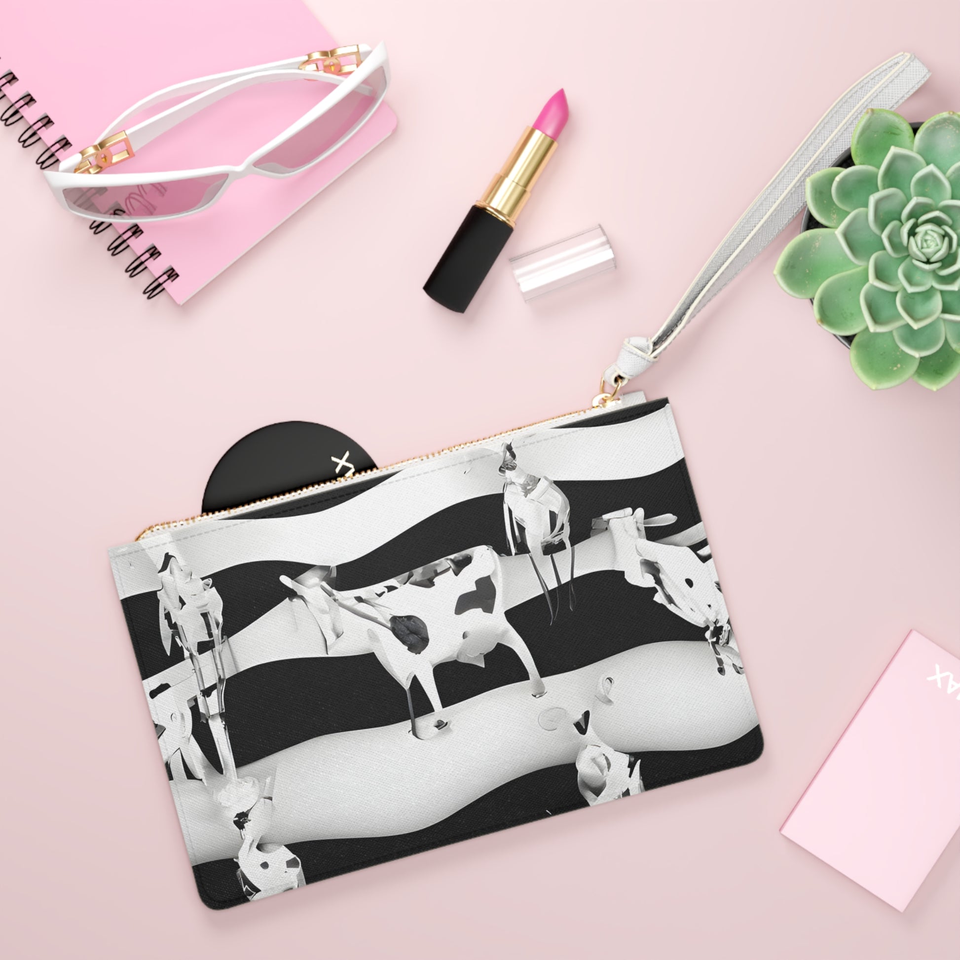 Cruellas Cattle LineClutch Bag, Artsulli - Art is Long, Life is Short, Bags, , , , , , , 