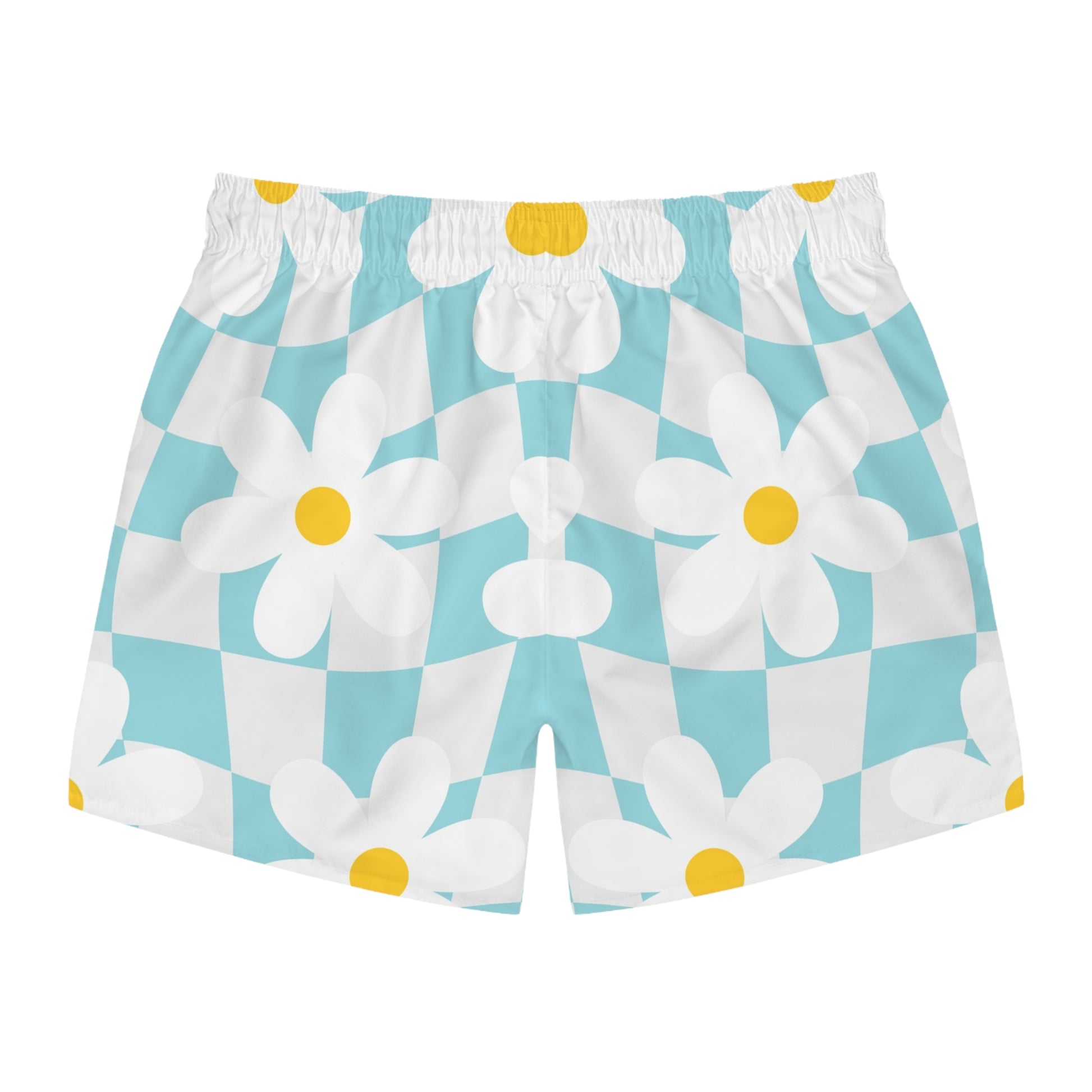 Trippy Check Garden Swim Trunks (AOP), Artsulli - Art is Long, Life is Short, All Over Prints, , , , , , , 