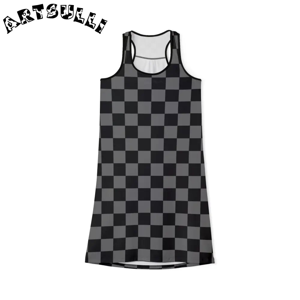 8K Void Surfer Women's Racerback Dress (AOP), Artsulli - Art is Long, Life is Short, Tank Top, Size, XS, Color, Black, , , 75981982749819542738