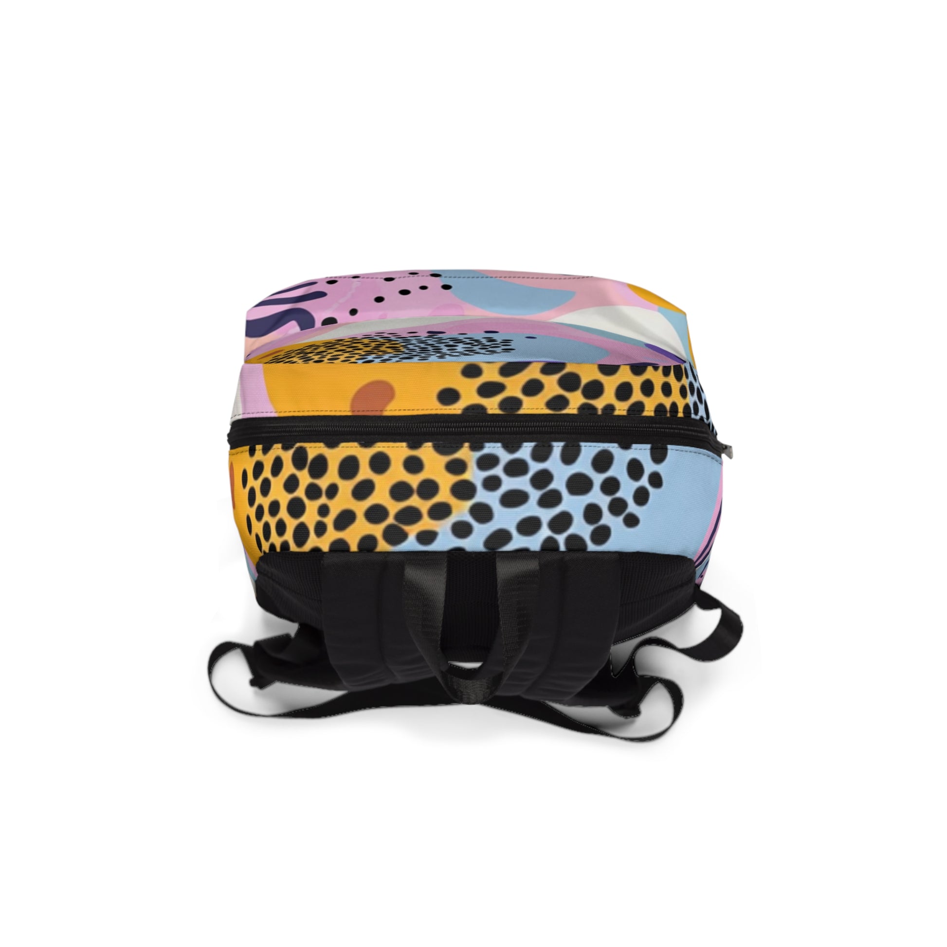 Colorful Abstract Dots and Shapes Unisex Classic Backpack, Artsulli - Art is Long, Life is Short, Bags, , , , , , , 