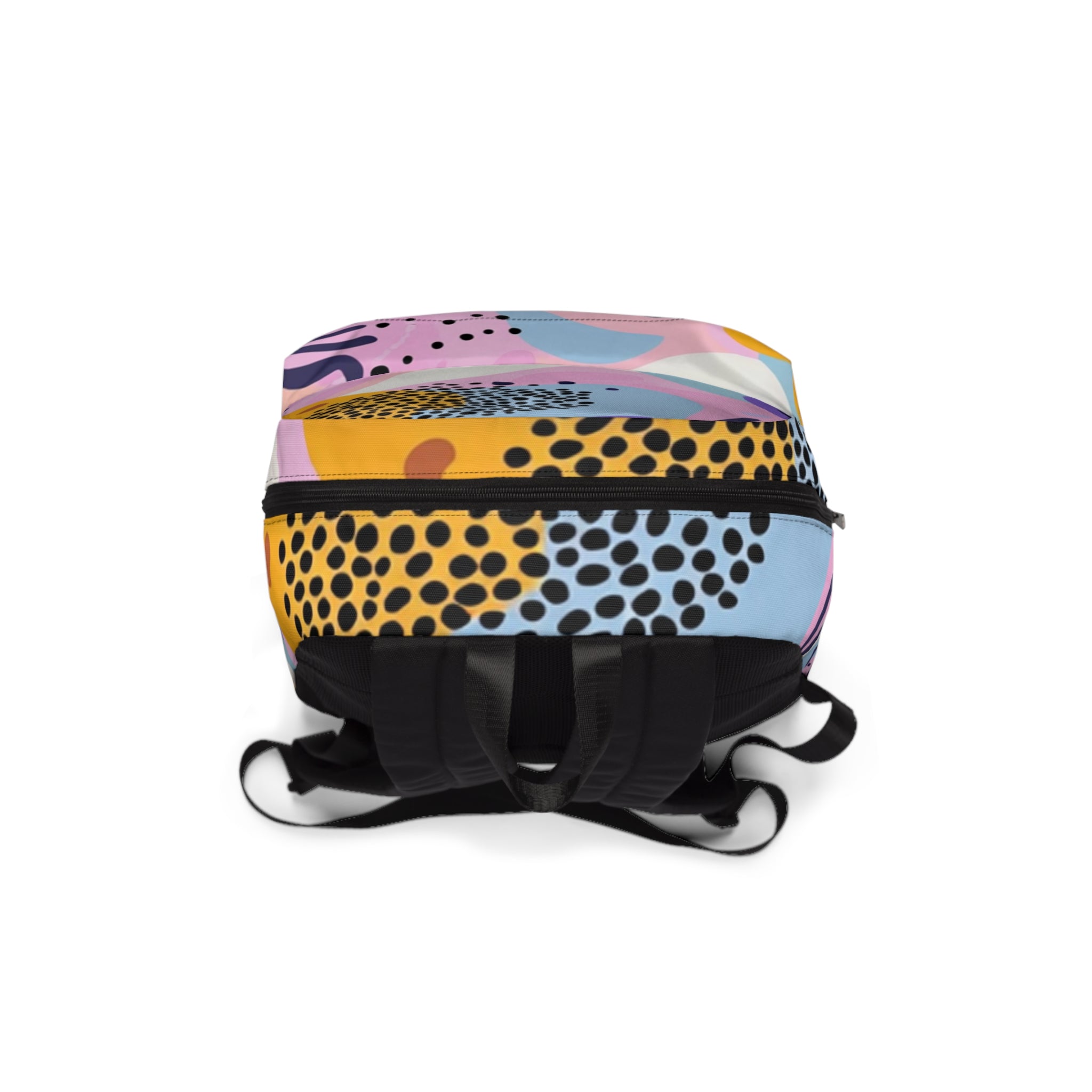Colorful Abstract Dots and Shapes Unisex Classic Backpack, Artsulli - Art is Long, Life is Short, Bags, , , , , , , 