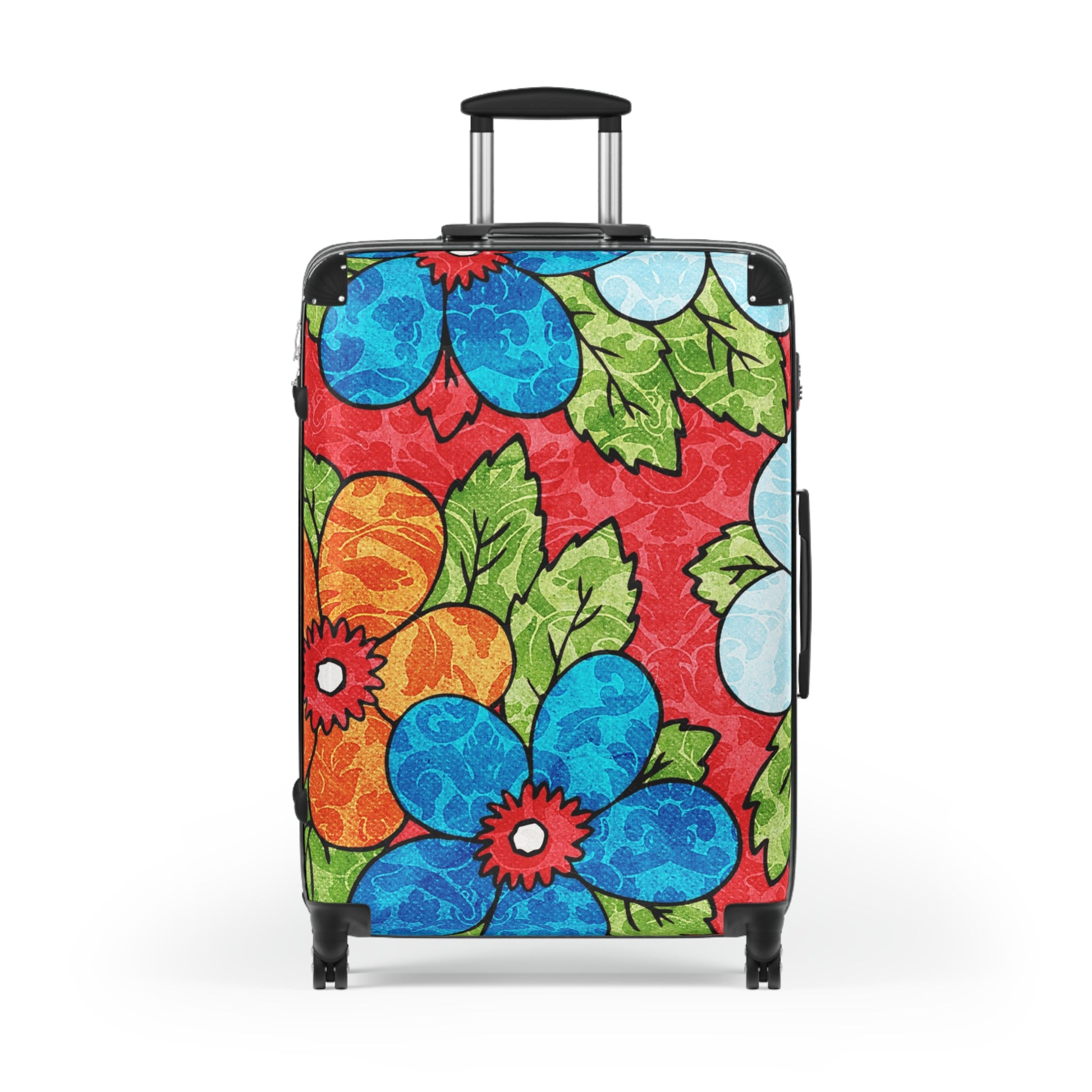 Groovy Red Floral Kl Suitcase, Artsulli - Art is Long, Life is Short, Bags, , , , , , , 