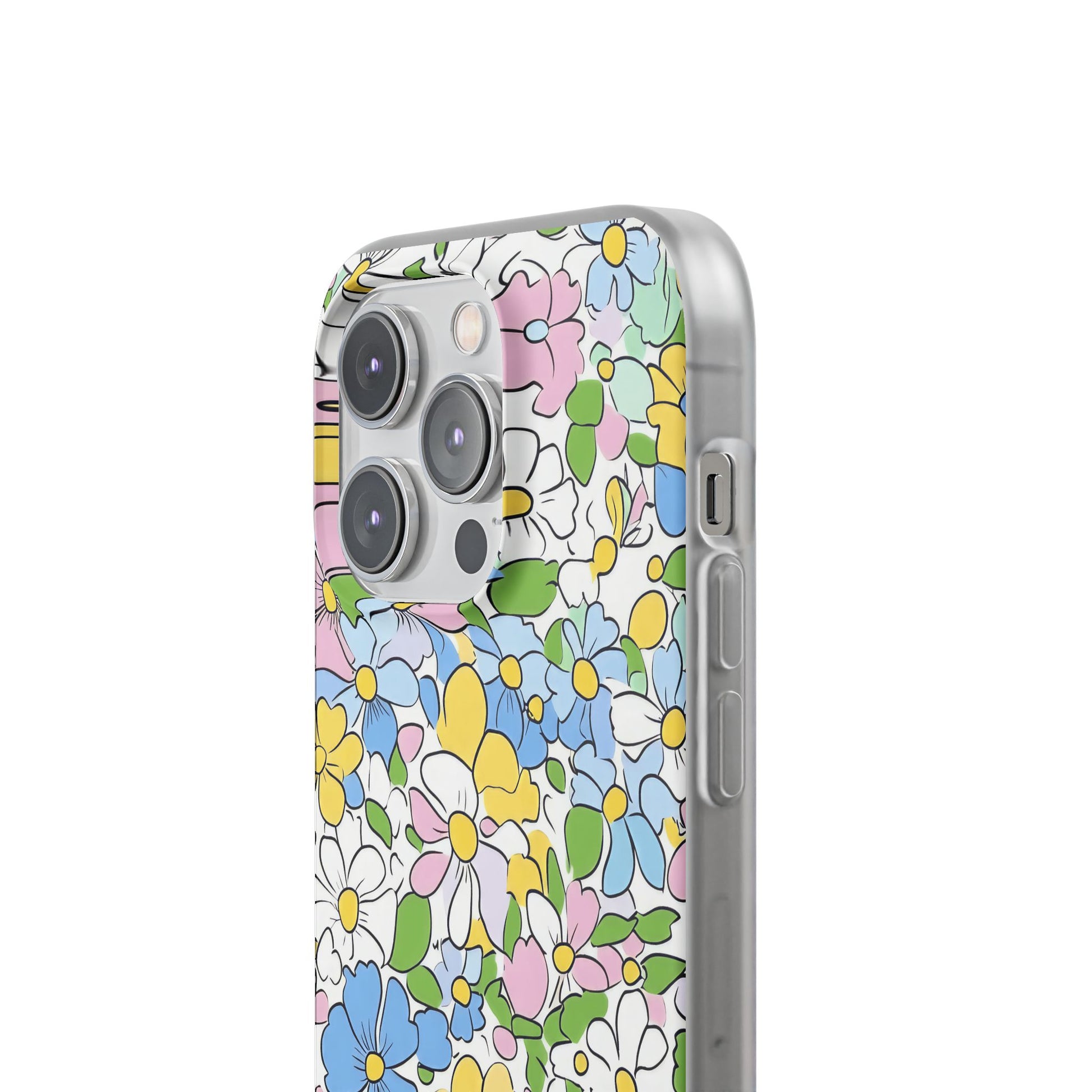 Colorful Floral Clear Flexi Case, Artsulli - Art is Long, Life is Short, Phone Case, , , , , , , 