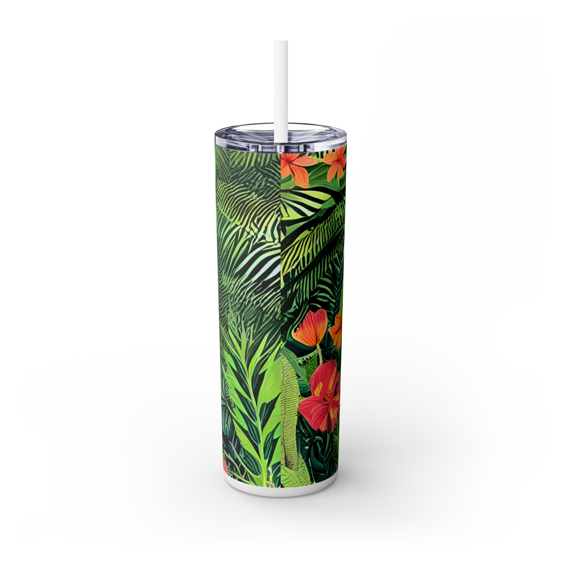 Jungle Zebra Art Skinny Tumbler with Straw, 20oz, Artsulli - Art is Long, Life is Short, Mug, , , , , , , 