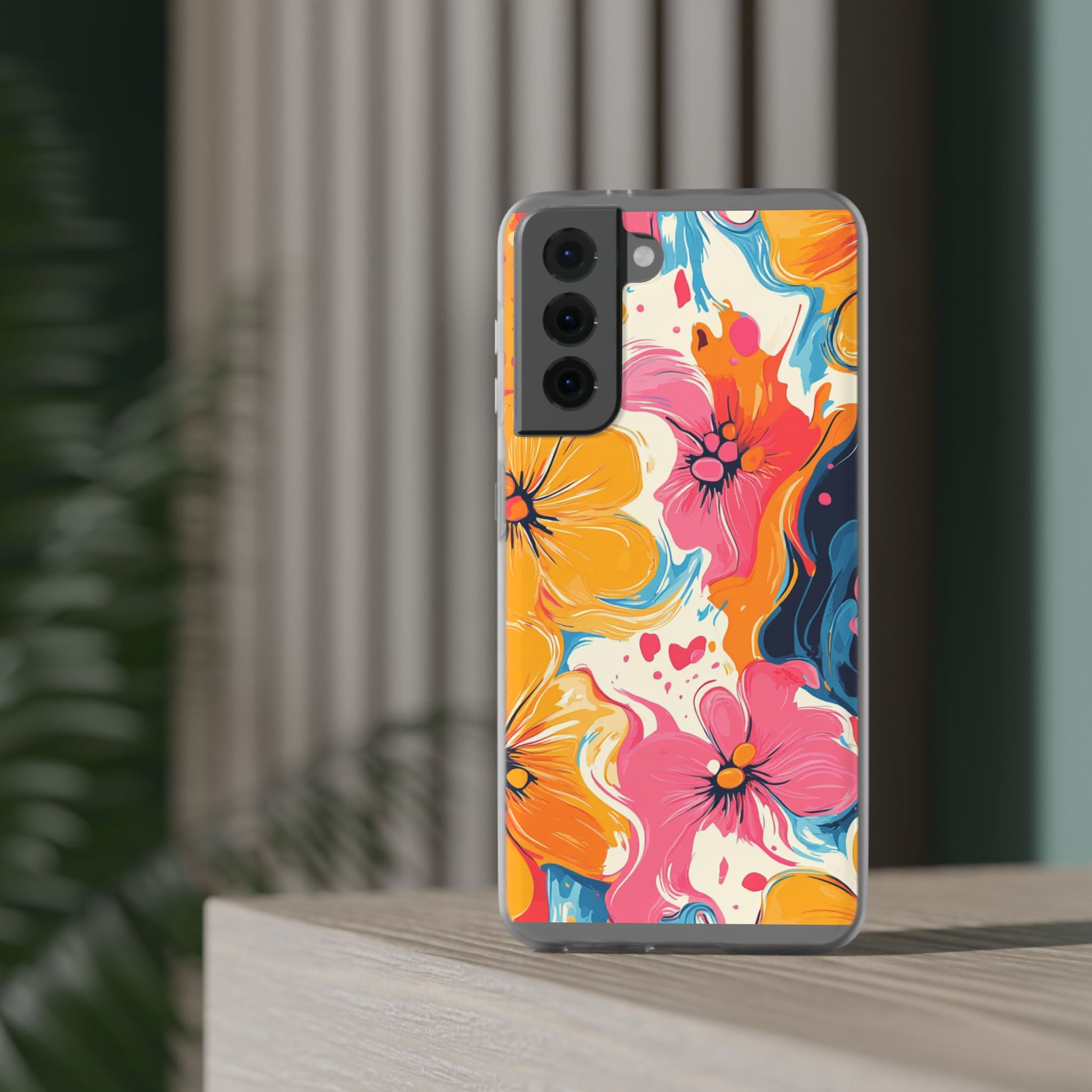 Vibrant Abstract Floral Flexi Case, Artsulli - Art is Long, Life is Short, Phone Case, , , , , , , 