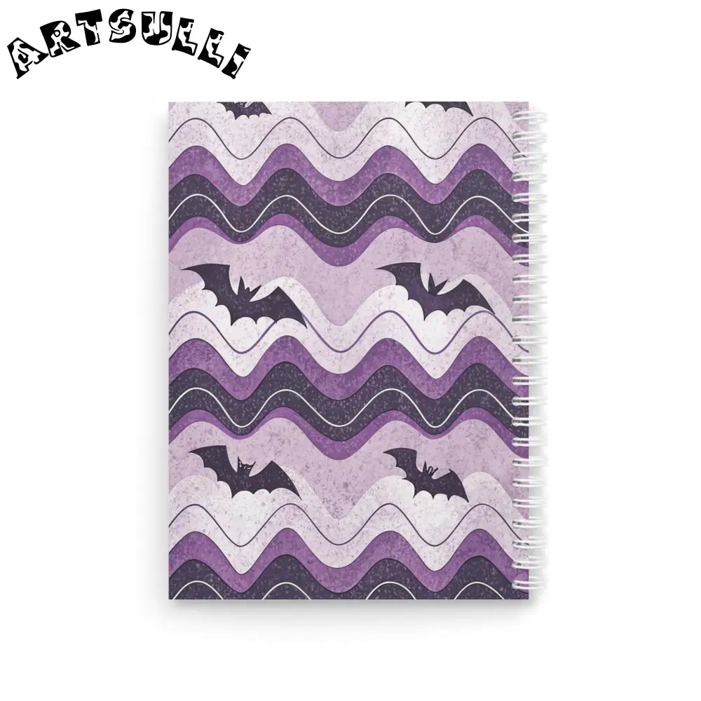 JAKKOUTTHEBXX Bat Wave Spiral Notebook JAKKOUTTHEBXX Artsulli - Art