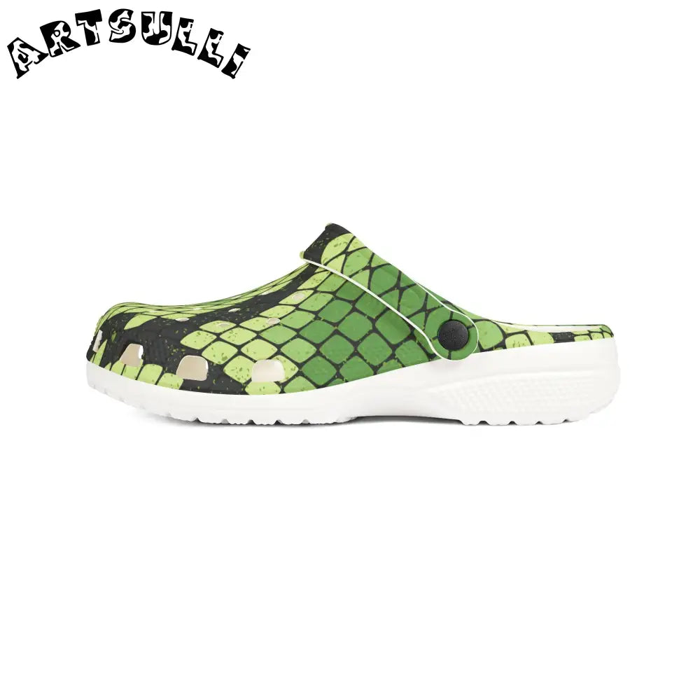 JAKKOUTTHEBXX Snake Skin EVA Foam Rubber Shoes (AOP) JAKKOUTTHEBXX