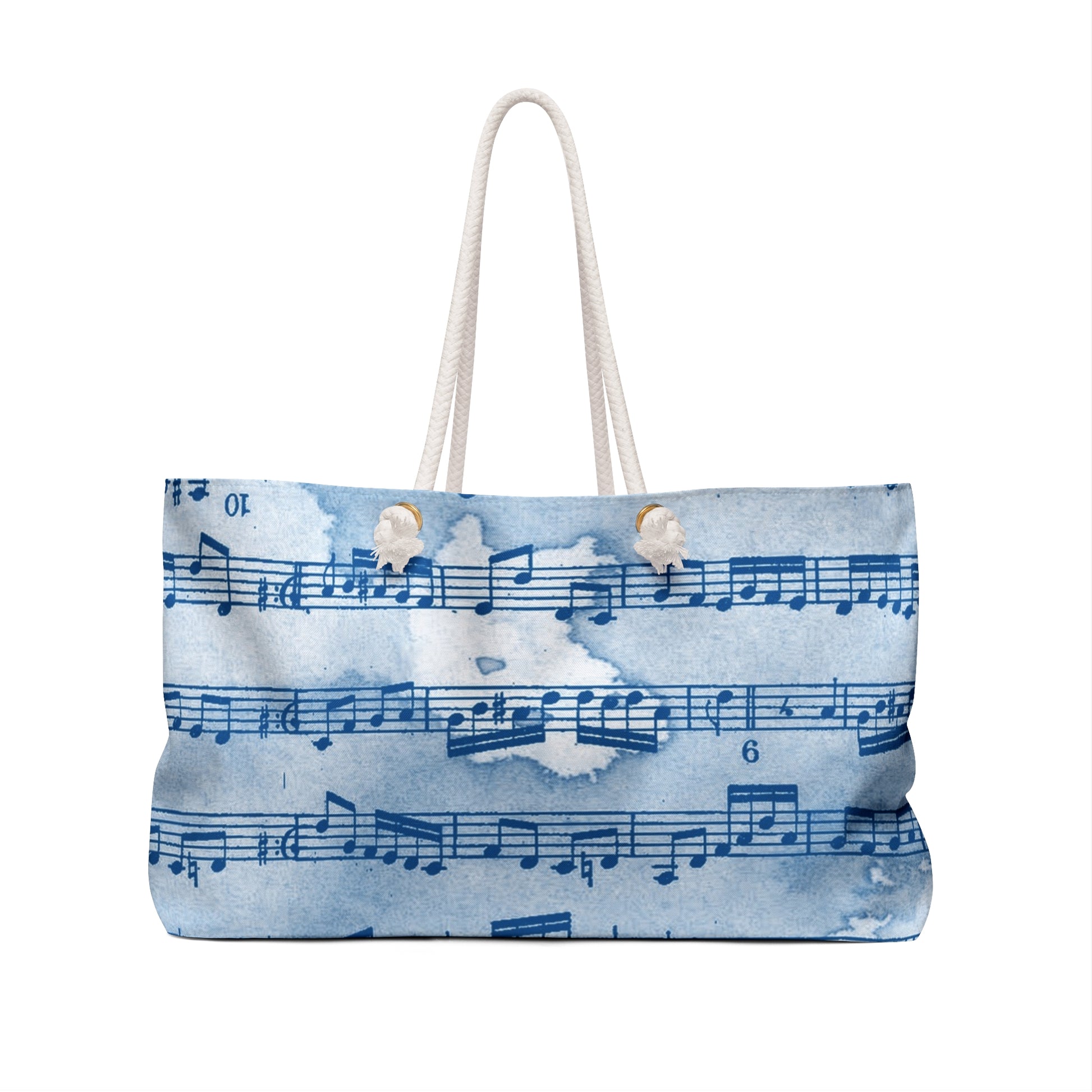 Drip Spill Type Beat Sheet Music Blue Weekender Bag, Artsulli - Art is Long, Life is Short, Bags, , , , , , , 