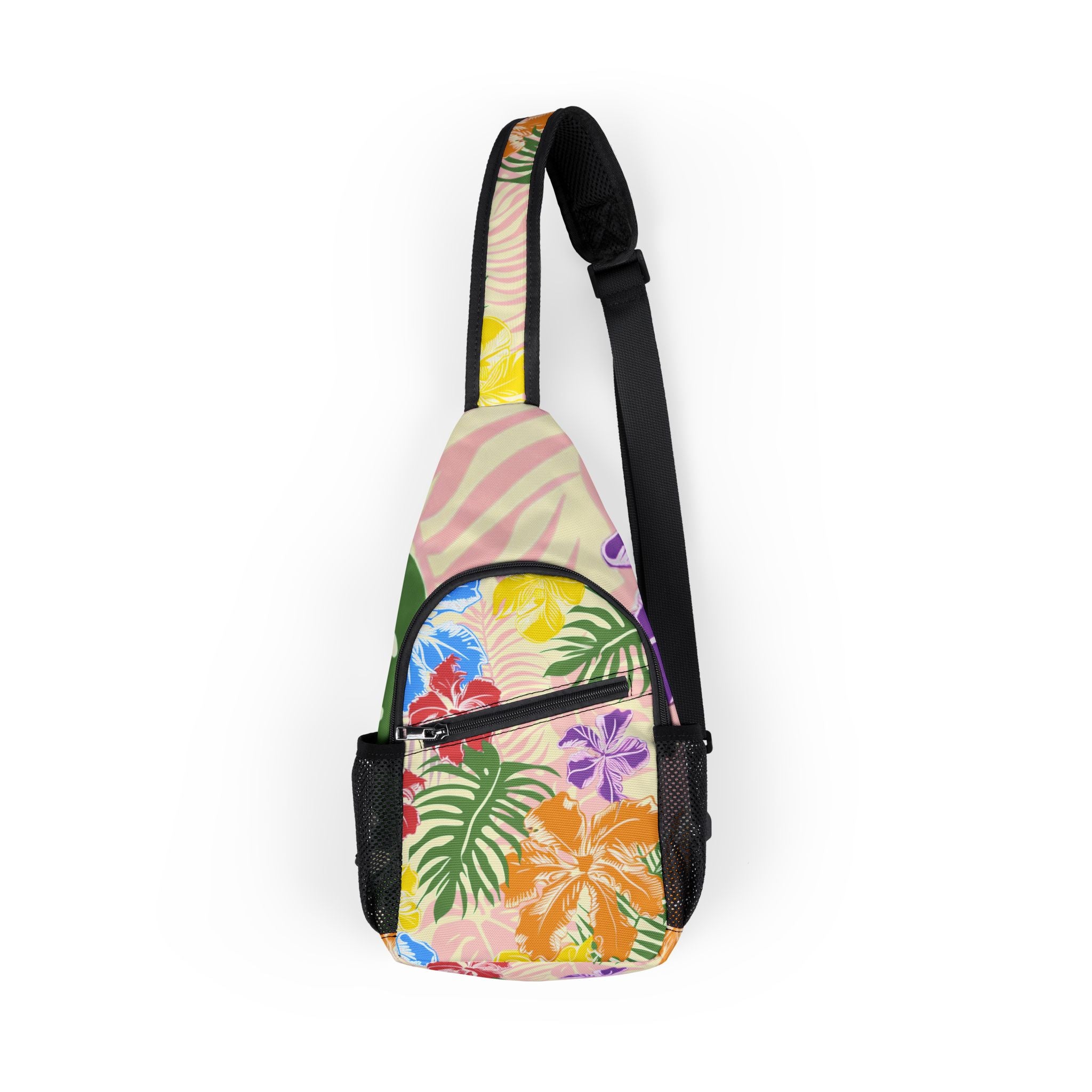 Blooming Tropical Flowers Chest Bag (AOP), Artsulli - Art is Long, Life is Short, Bags, Size, One size, , , , , 12686453880094285674