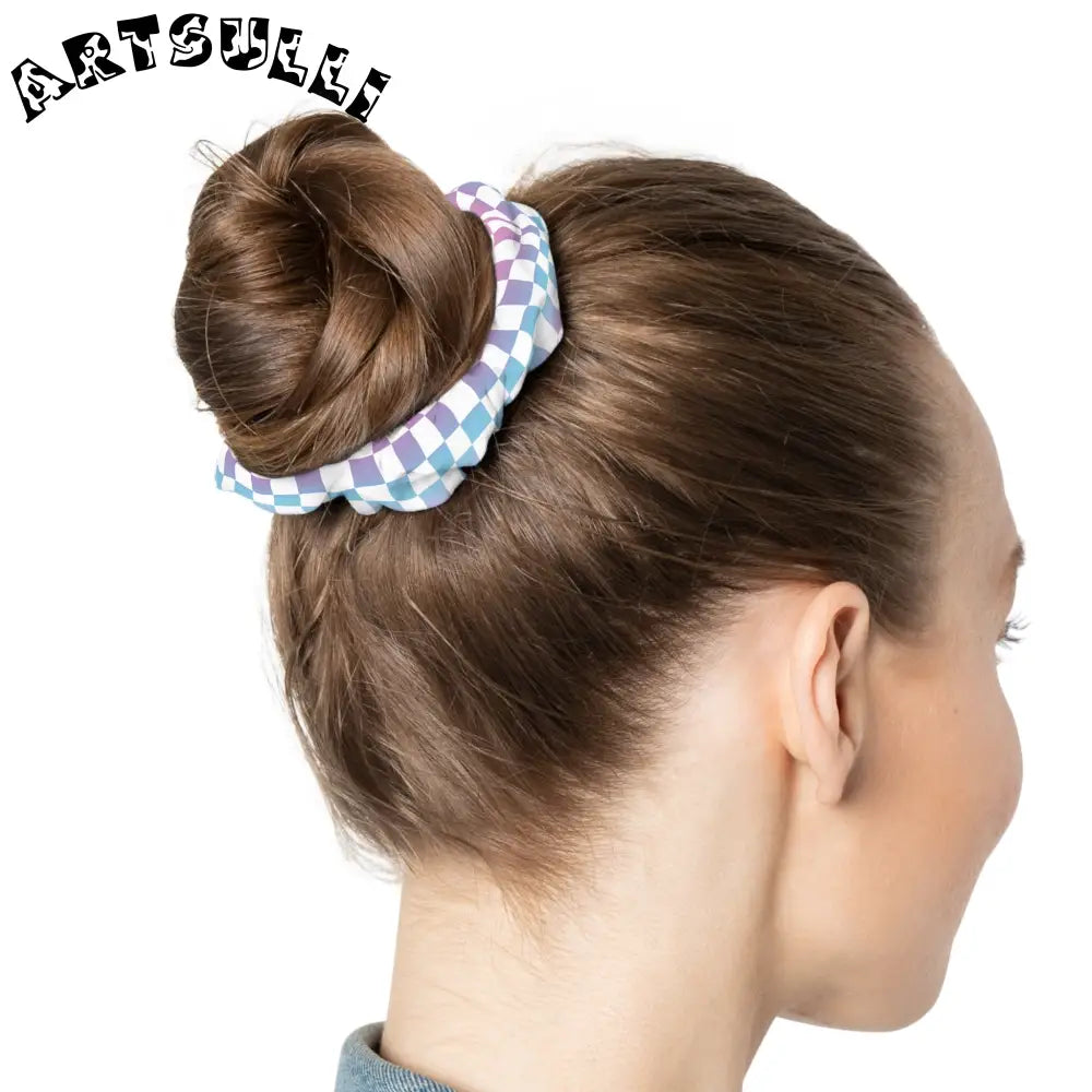 JAKKOUTTHEBXX Vaporwave Check Scrunchie JAKKOUTTHEBXX Artsulli - Art