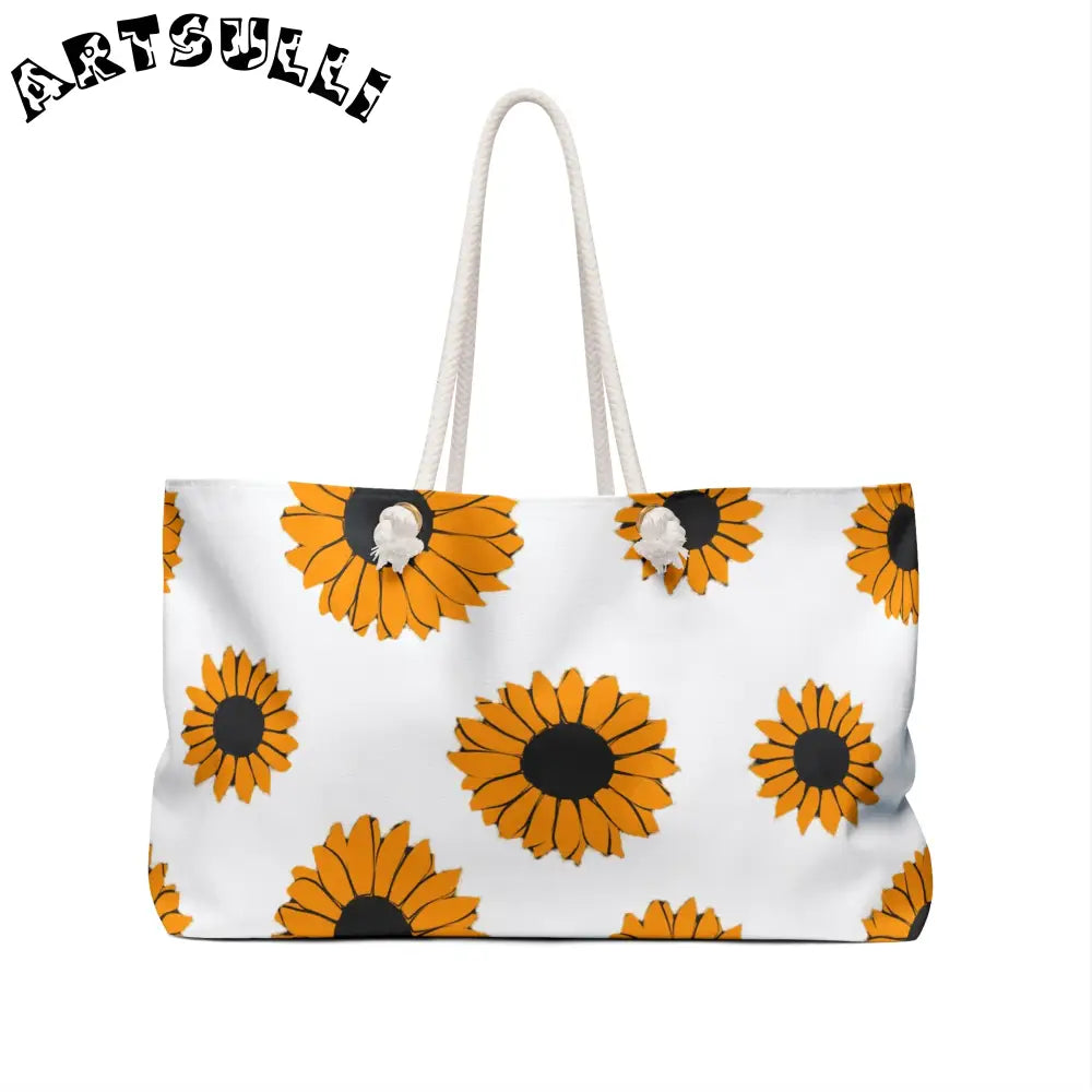 JAKKOUTTHEBXX Sunflowers Weekender Bag JAKKOUTTHEBXX Artsulli - Art