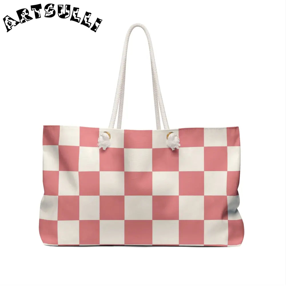 JAKKOUTTHEBXX Retro Checkered Grassland Sprites II Weekender Bag