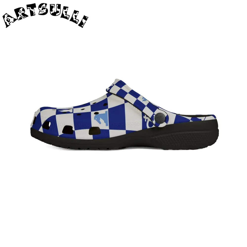 JAKKOUTTHEBXX Checkered Chess Art Printed EVA Foam Clogs 2025