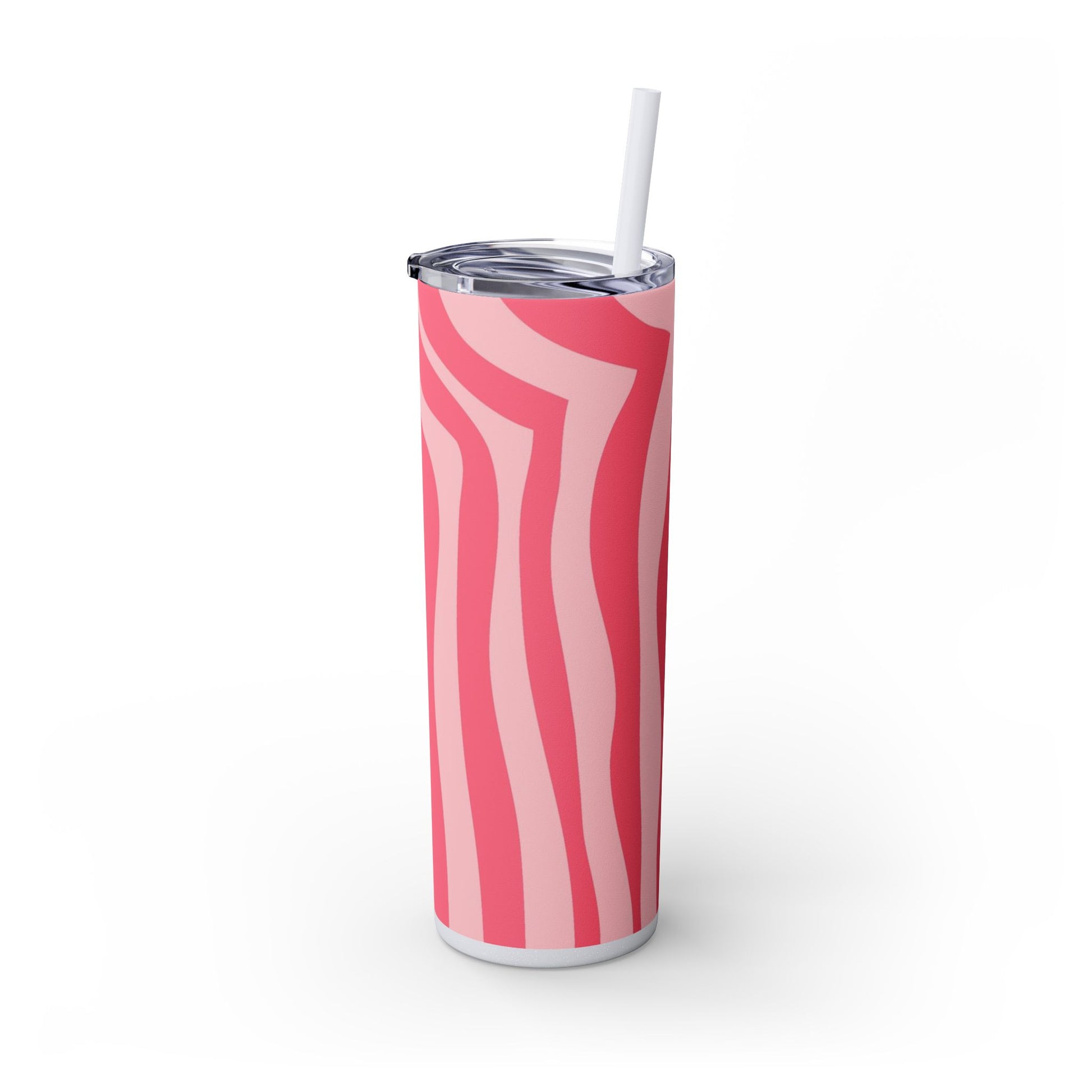 Nagels Pink Zebra Skinny Tumbler with Straw, 20oz, Artsulli - Art is Long, Life is Short, Mug, , , , , , , 