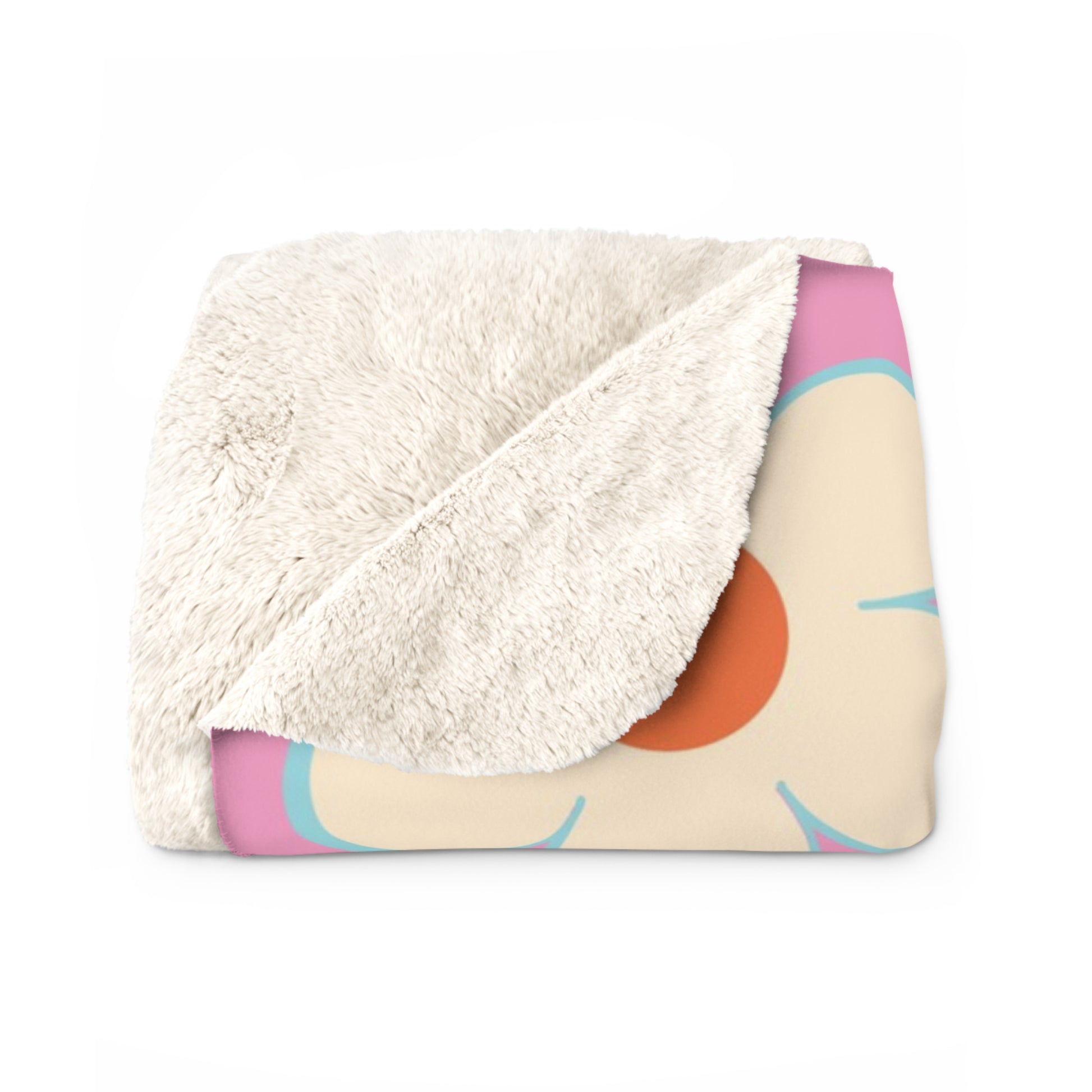 Madotsukis Grin Bloom Sherpa Fleece Blanket, Artsulli - Art is Long, Life is Short, Home Decor, , , , , , , 