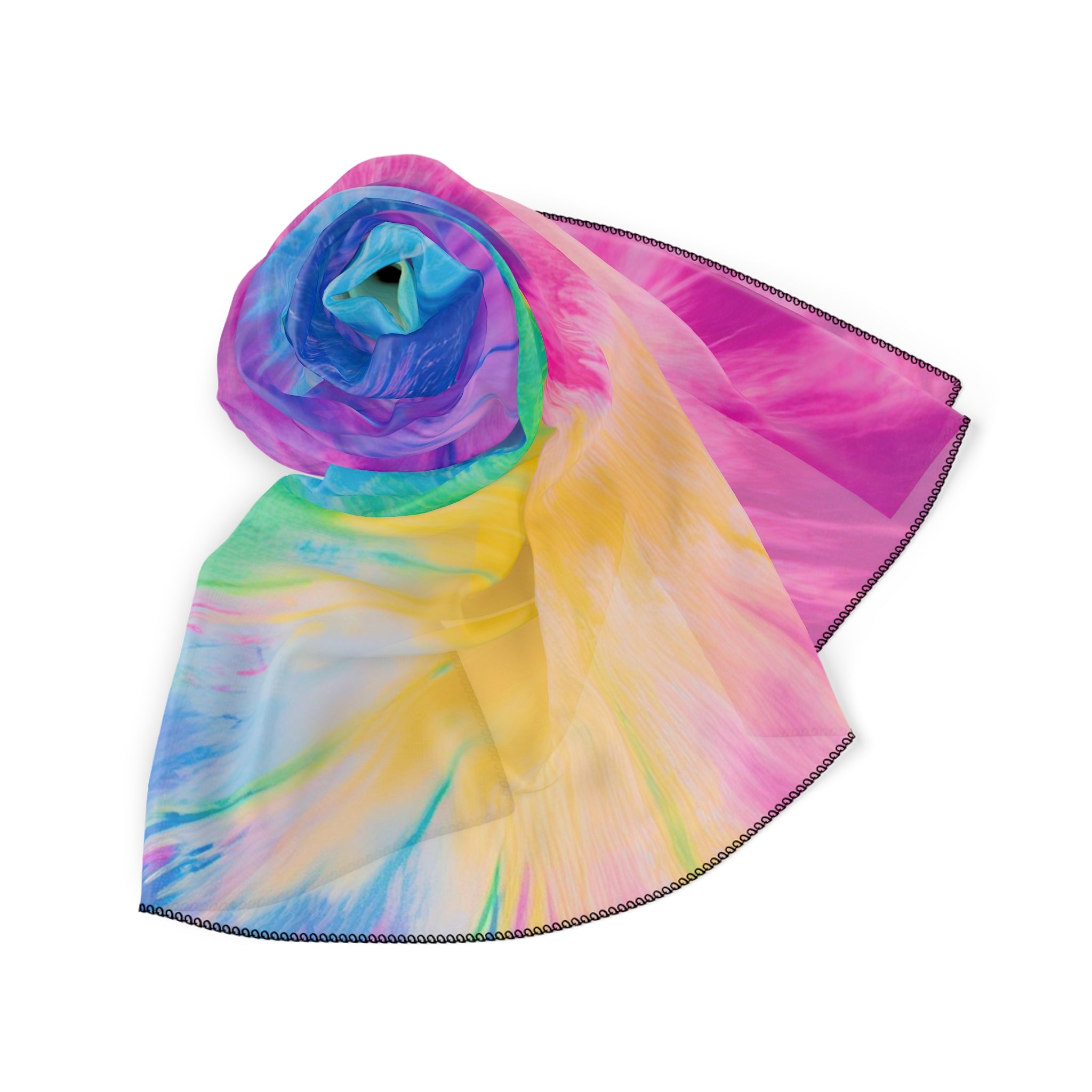 Psychedelic Tie Dye II Poly Scarf, Artsulli - Art is Long, Life is Short, Accessories, , , , , , , 
