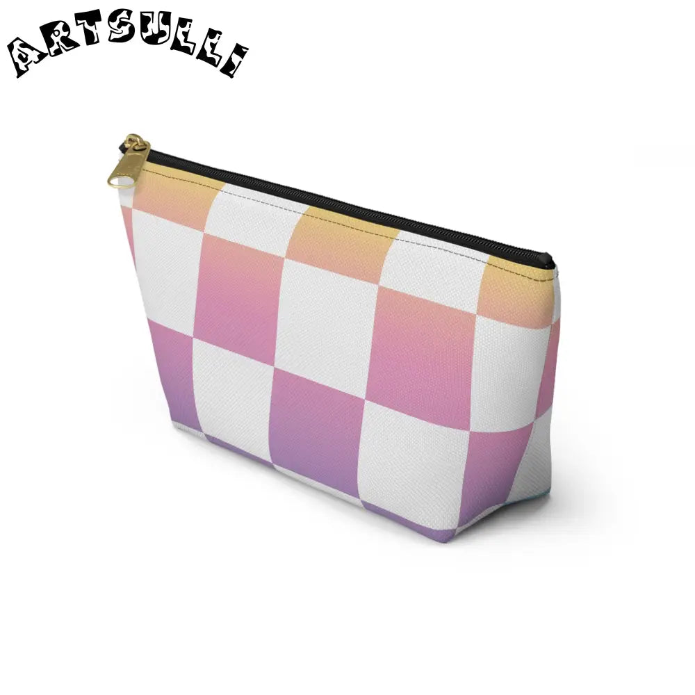 JAKKOUTTHEBXX Vaporwave Check Accessory Pouch w T-bottom