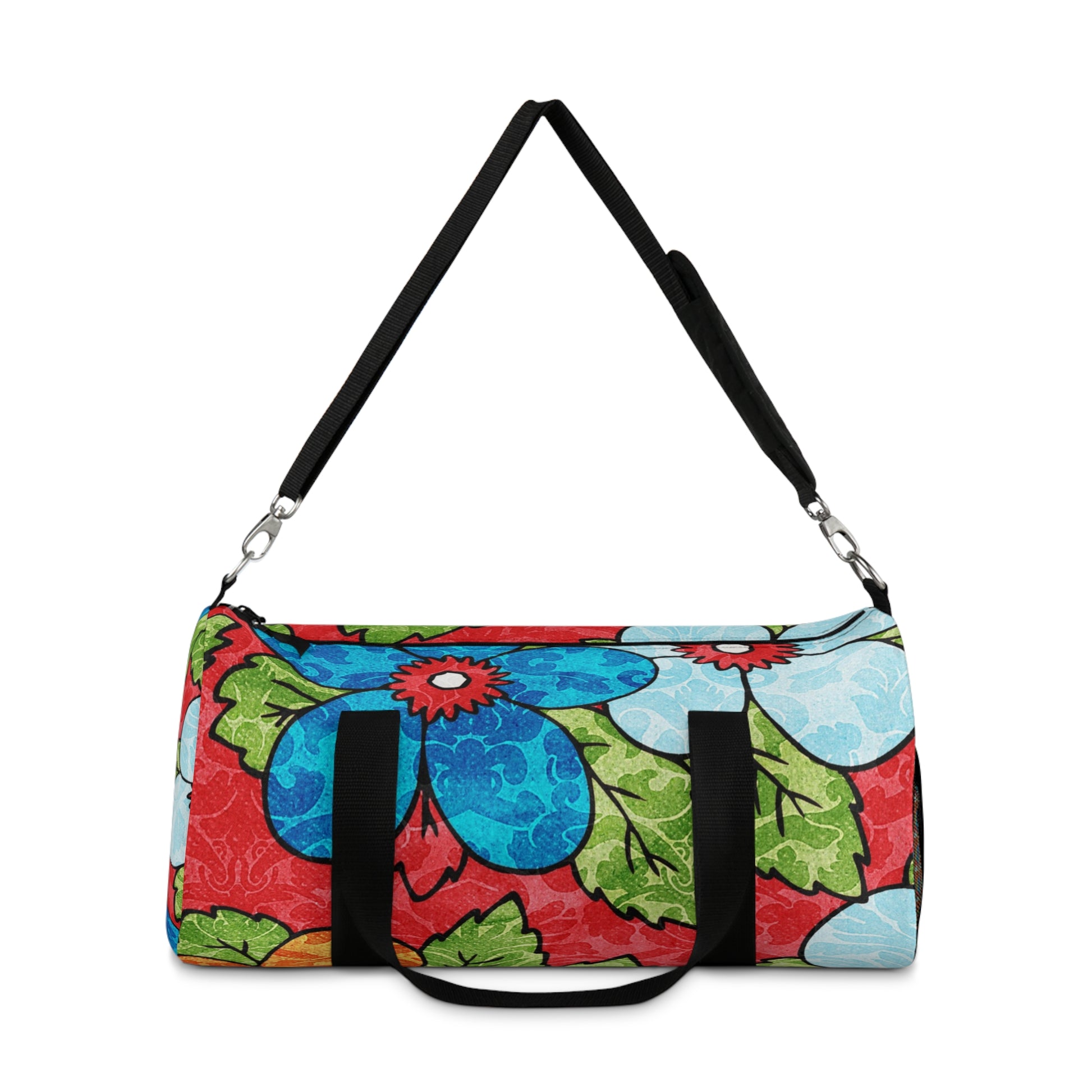 Groovy Red Floral Kl Duffel Bag, Artsulli - Art is Long, Life is Short, Bags, , , , , , , 