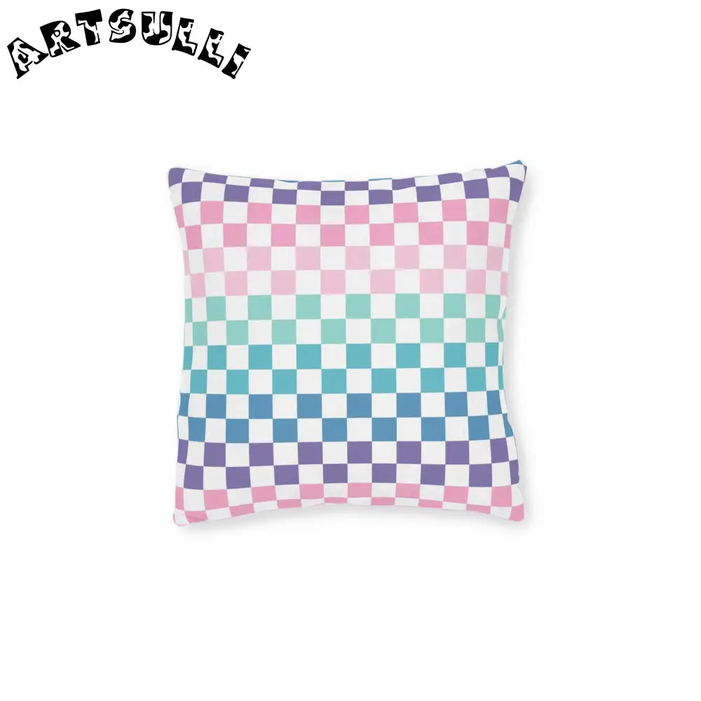 JAKKOUTTHEBXX Vaporwave Rainbow Checkerboard Multi-Color Square