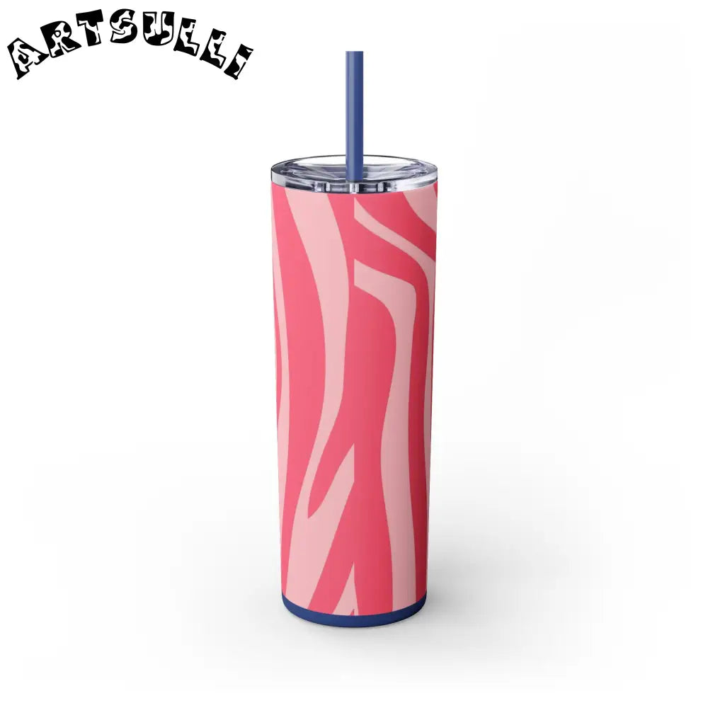JAKKOUTTHEBXX Pink Zebra Print Maars Skinny Tumbler 2025