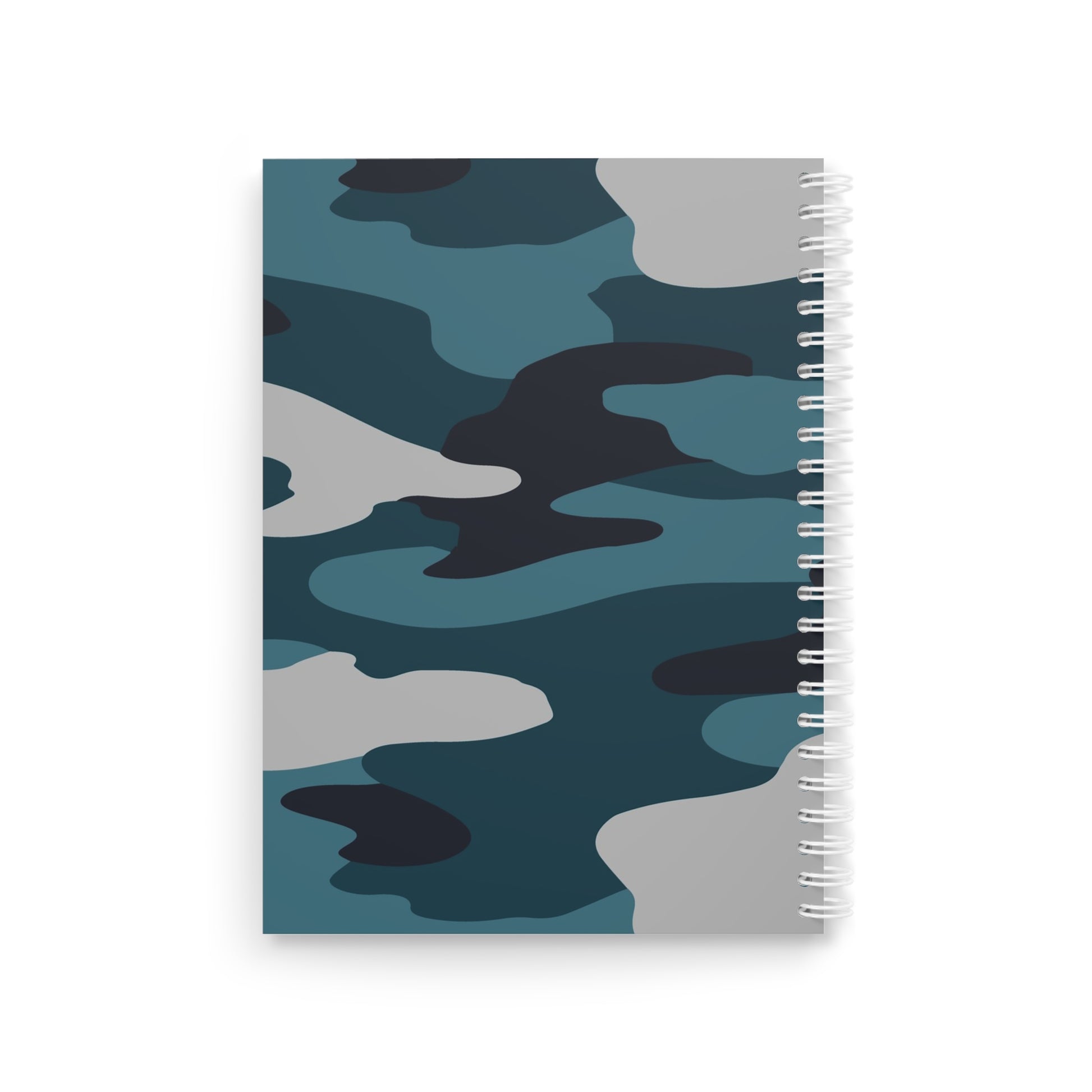 Blue Camouflage Spiral Notebook, Artsulli - Art is Long, Life is Short, Paper products, , , , , , , 