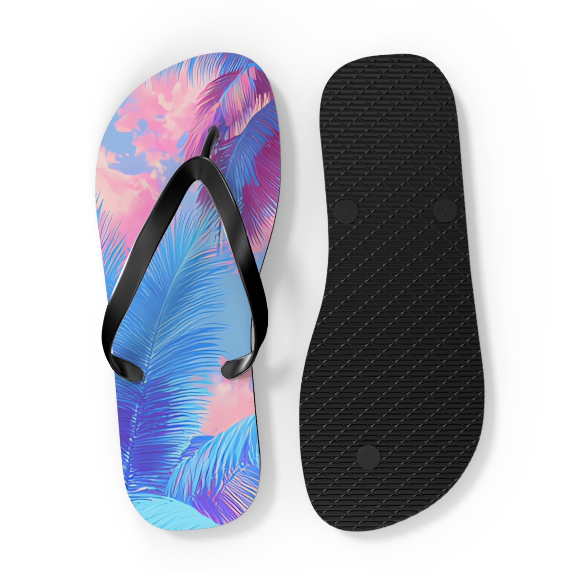 Ethereal Pastel Palms Flip Flops, Artsulli - Art is Long, Life is Short, Shoes, , , , , , , 