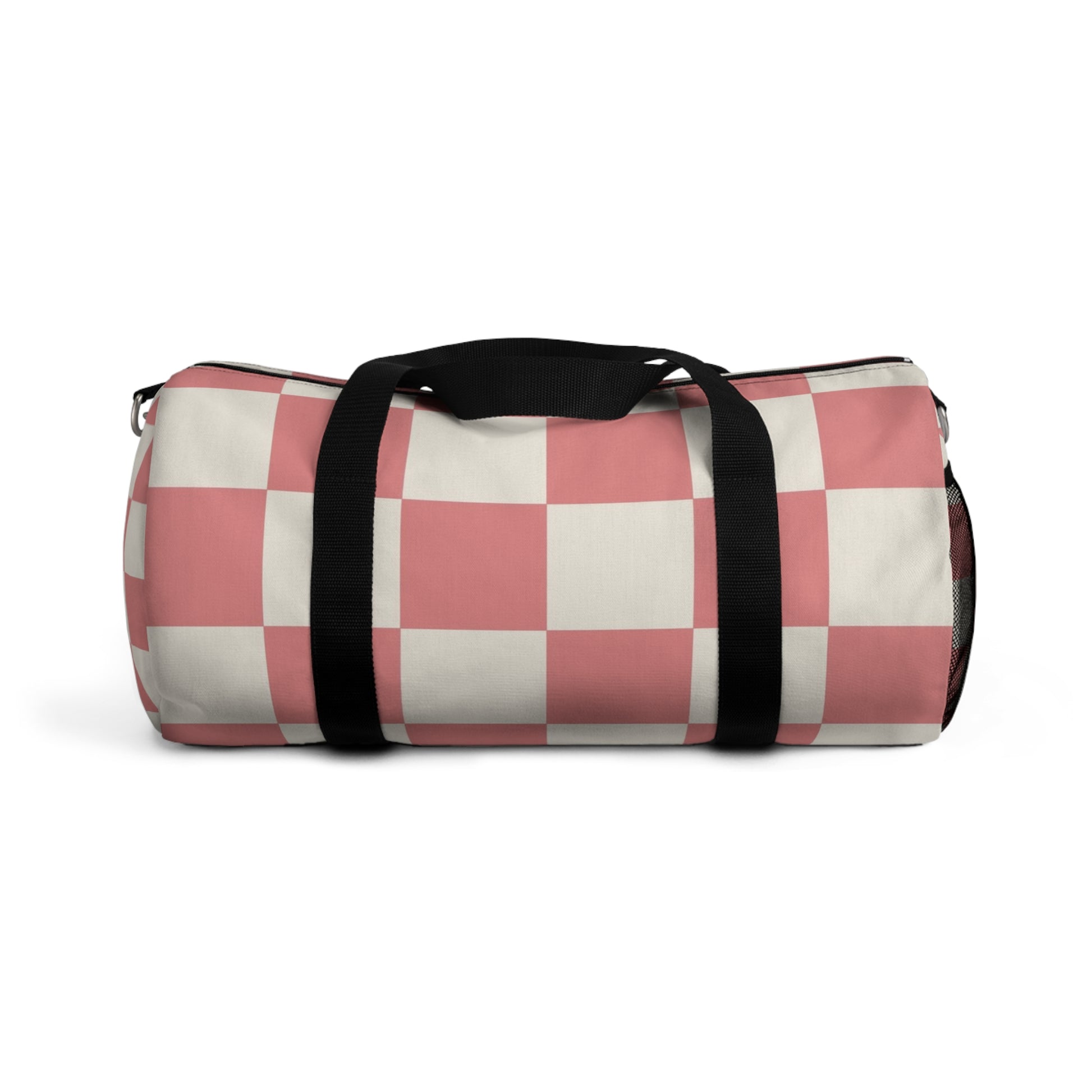 Retro Checkered Grassland Sprites Duffel Bag, Artsulli - Art is Long, Life is Short, Bags, Size, Small, , , , , 29370997321810201742
