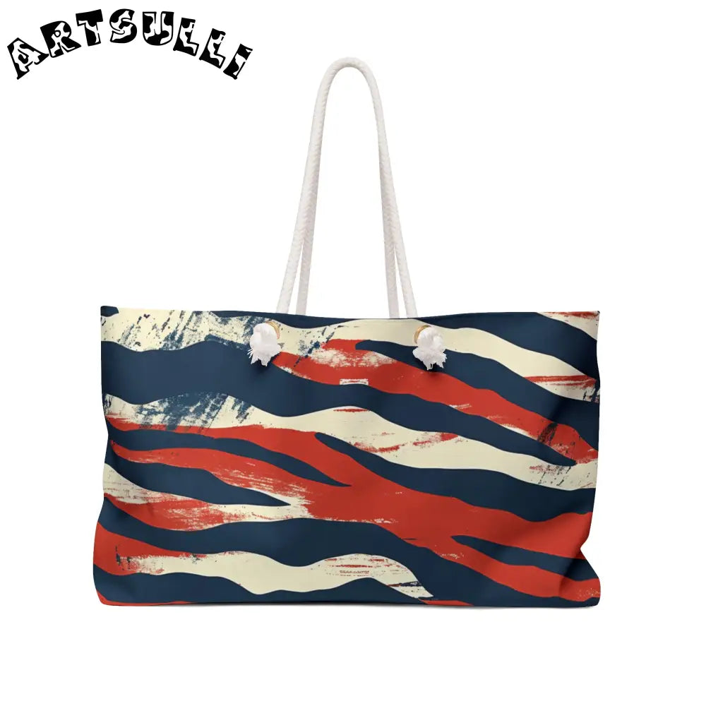 JAKKOUTTHEBXX Capricious Tiger Wave Weekender Bag JAKKOUTTHEBXX